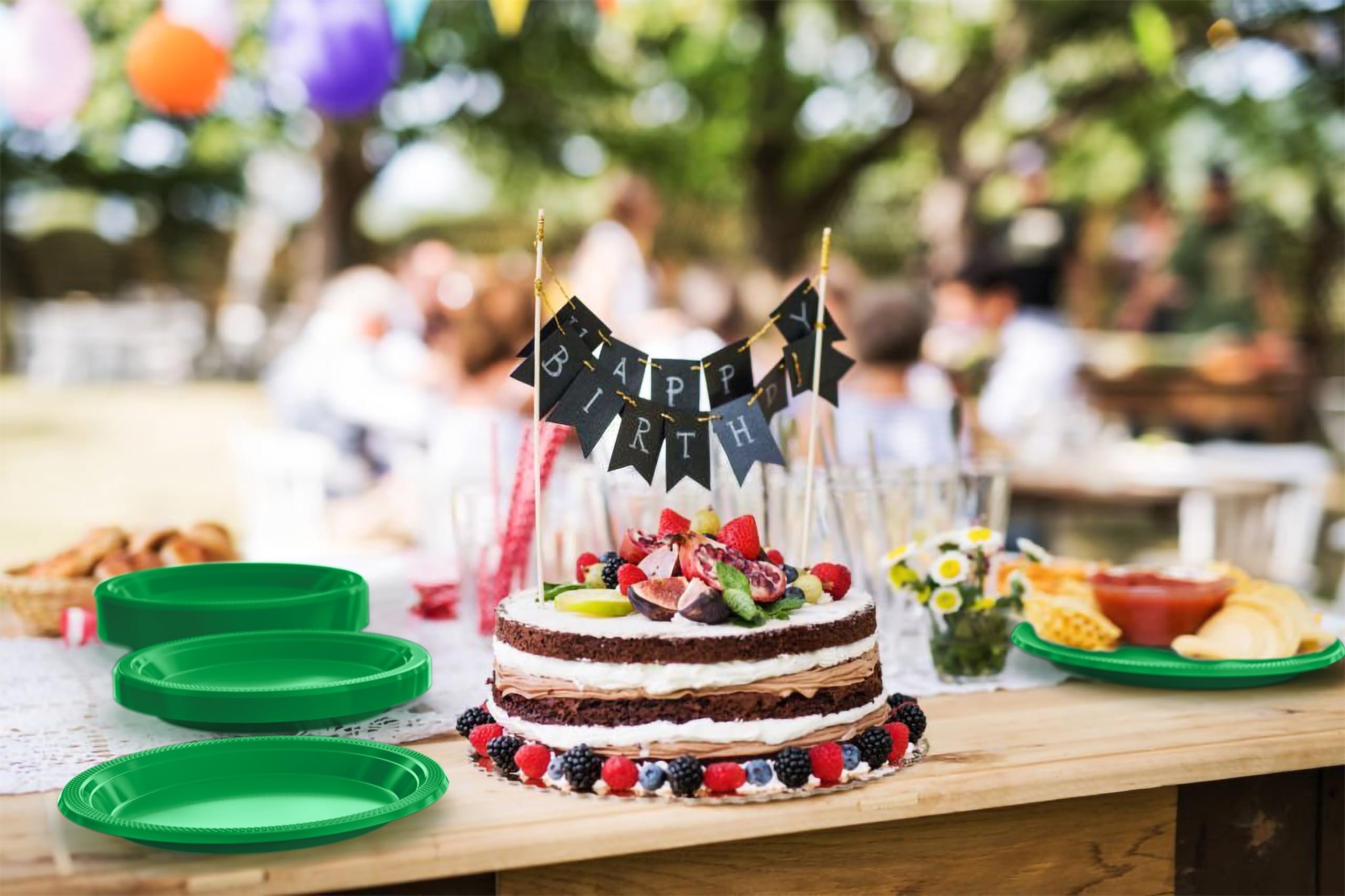 Exquisite Emerald Green Plastic Plates For Party 10 Emerald Green Disposable Plates For Party Supplies 100 Pcs Disposable Dinn