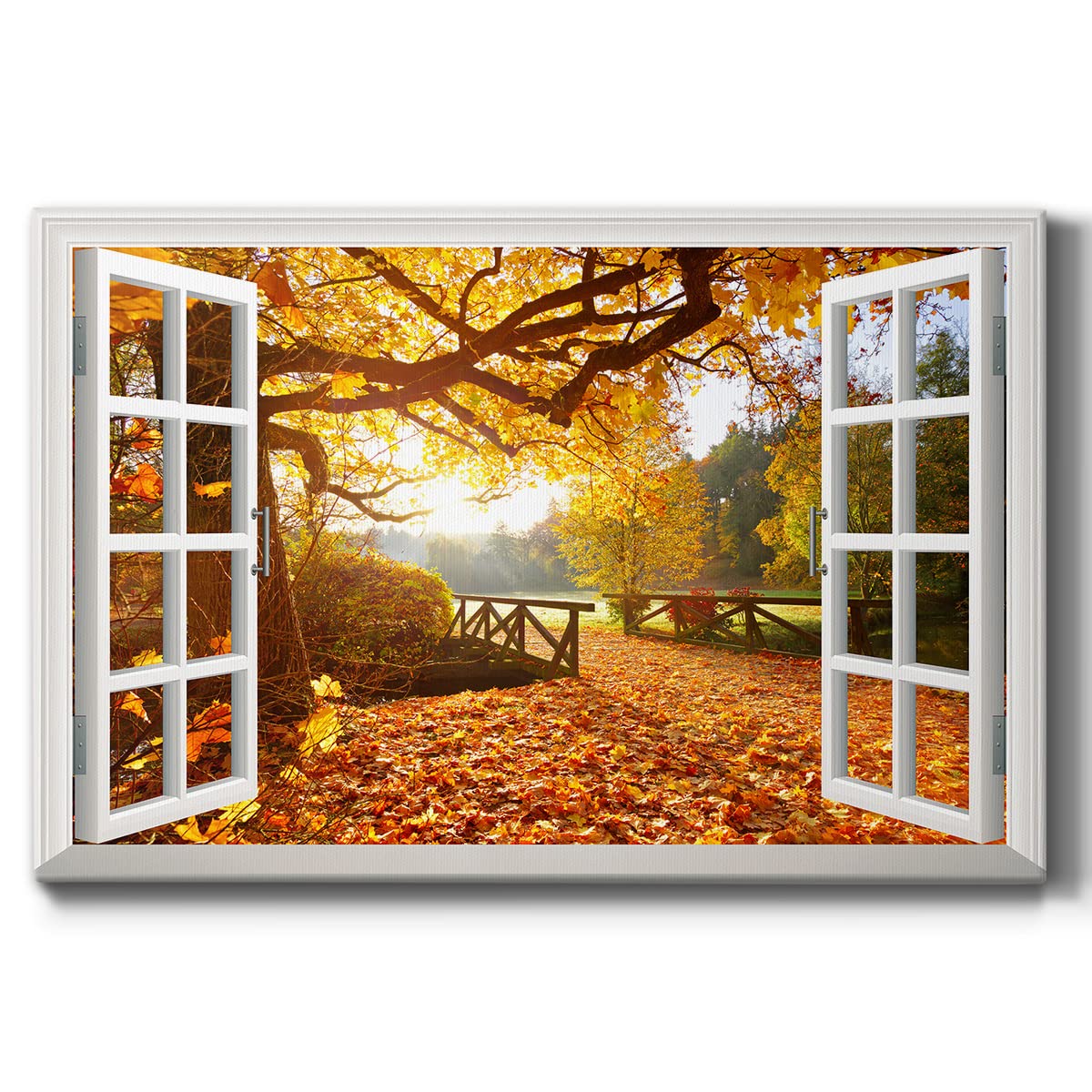 Renditions Gallery Nature Canvas Wall Art Paintings Modern Decorations Bright Autumn Forest Day Glam Romantic Wall Hanging Windo
