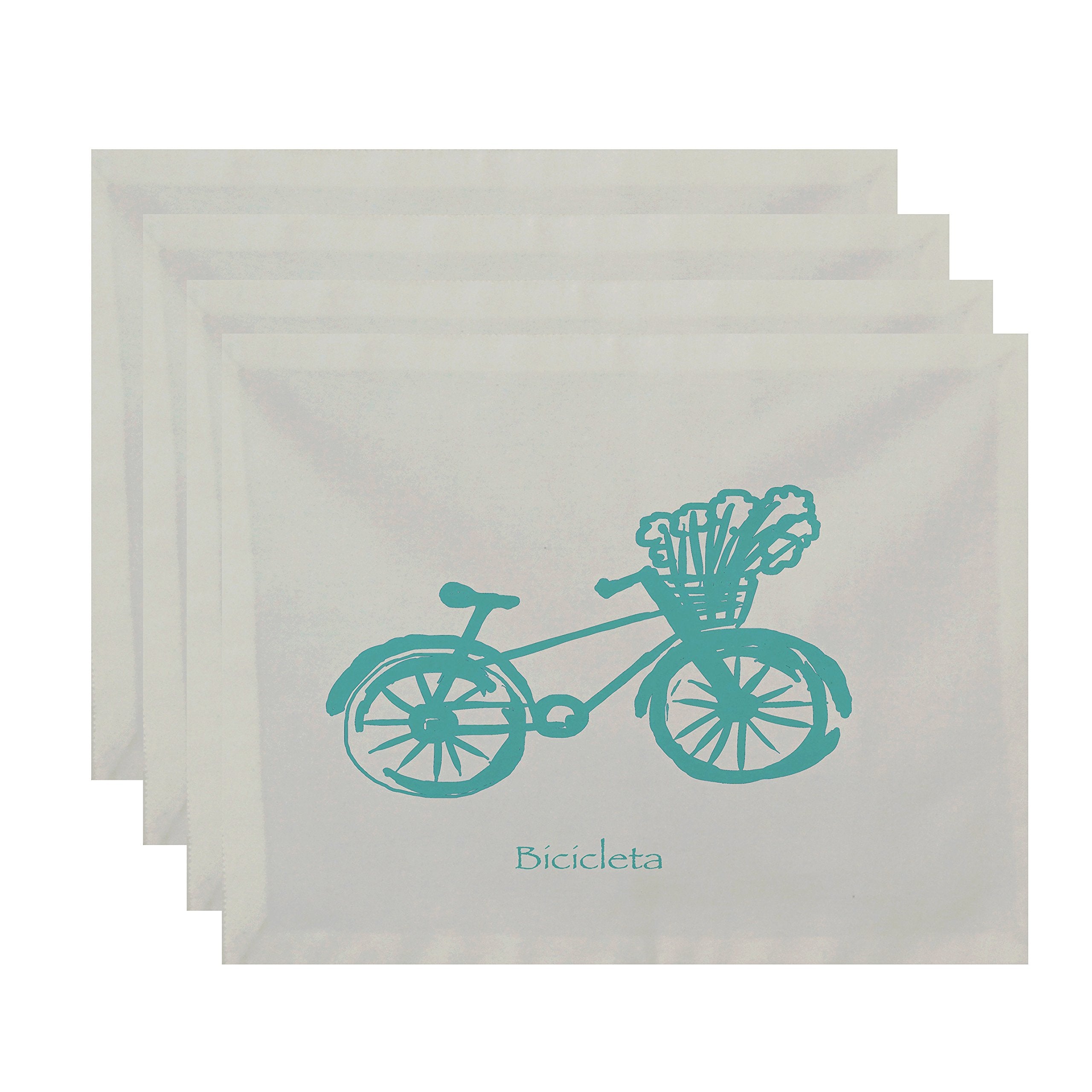 E By Design Pt4Ogh3Bicicleta Polyester Decorative Placement, 18'' By 14'', Bicicleta