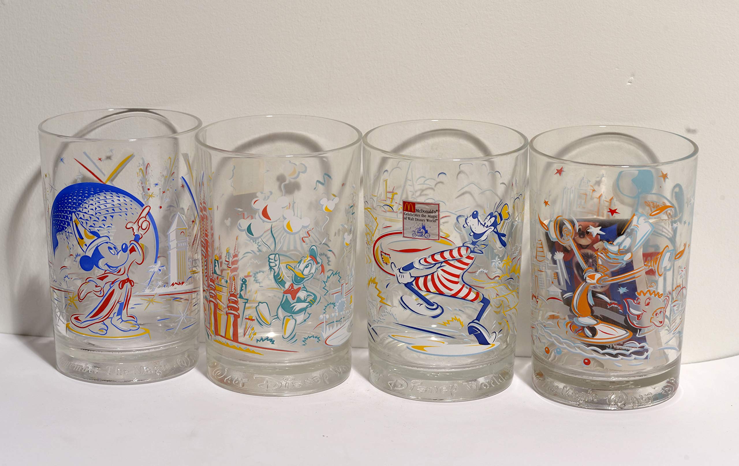 Disney McDonald's 25th Anniversary Glasses - Clear, Small Size, Collectible
