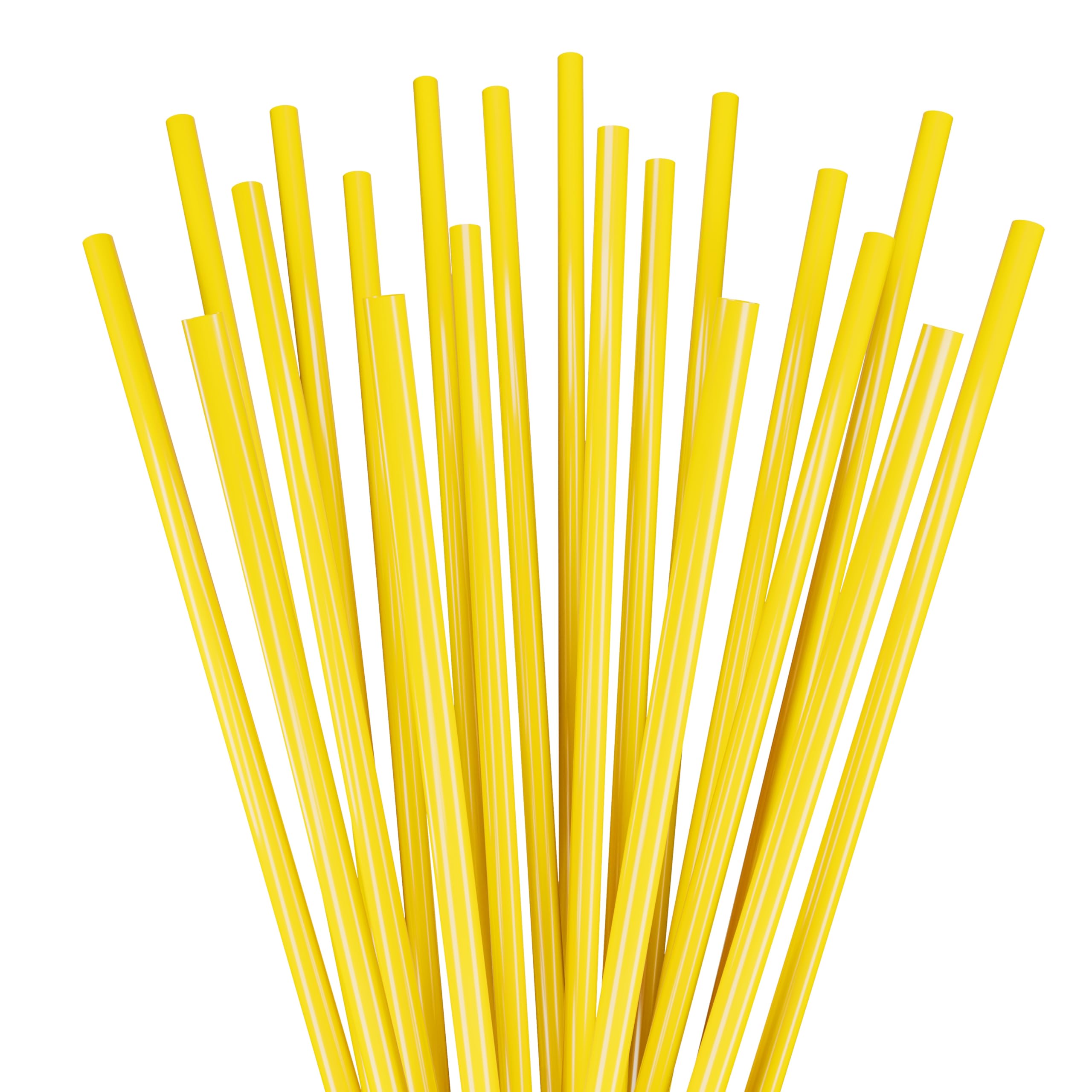 Disposable Plastic Coffee Stirrer Straw - 5 Inch Sip Stir Stick (1000, Yellow)
