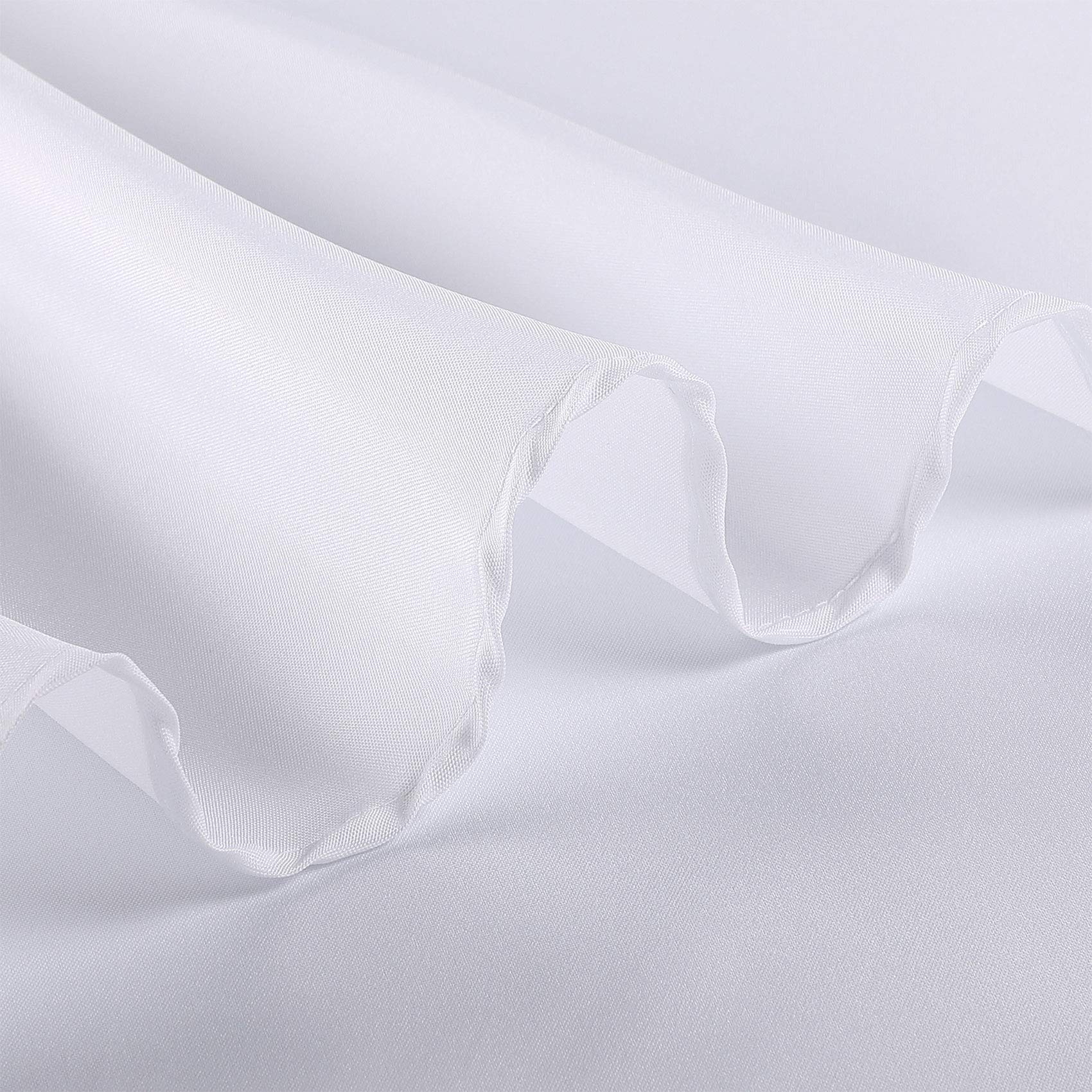Ascoza 2Pack 60 Inch White Rectangular Tablecloth In Polyester Fabric For Wedding/Banquet/Restaurant/Parties