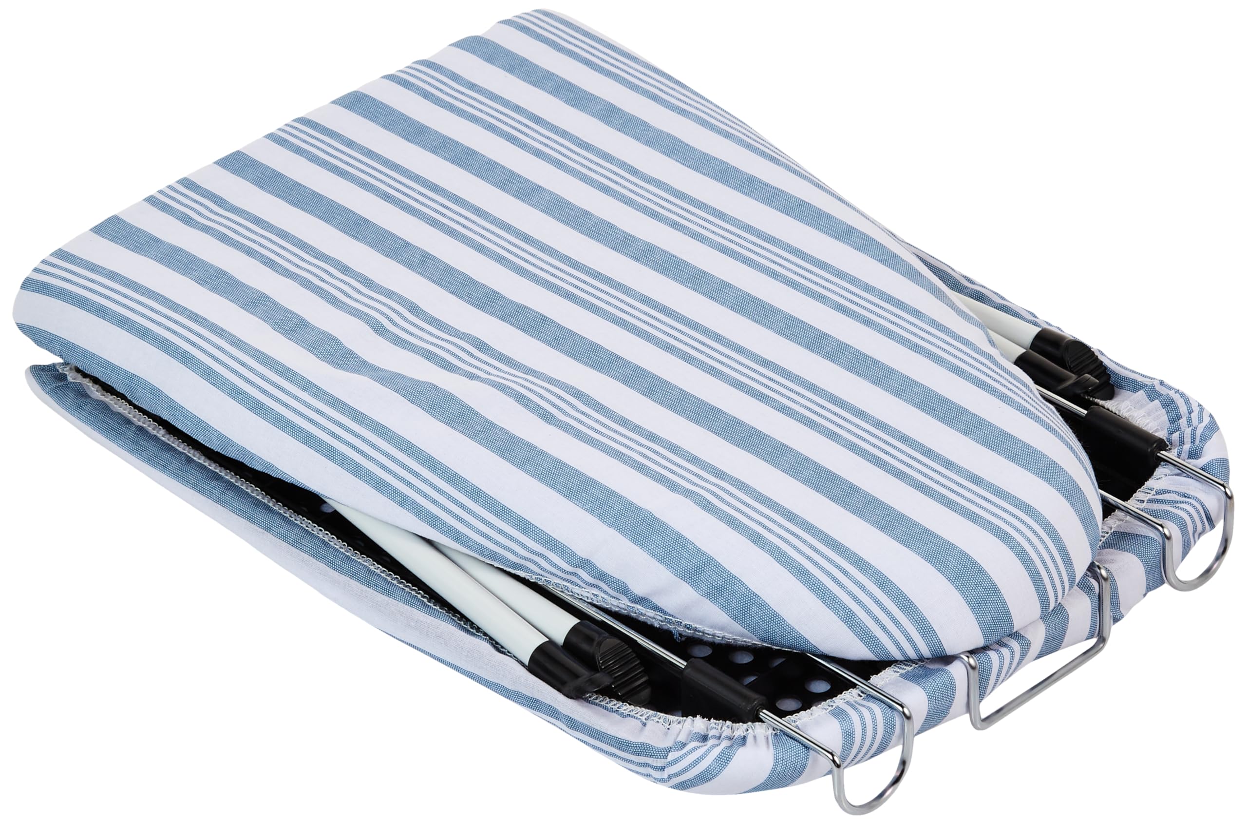 Honey-Can-Do Foldable Tabletop Ironing Board With Iron Rest, Blue Stripe