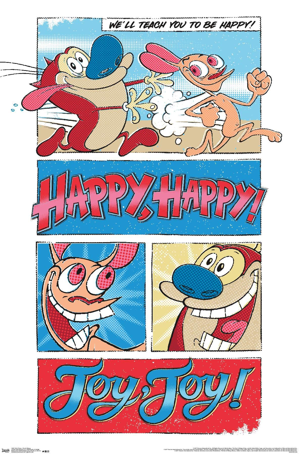 Trends International Nickelodeon Ren And Stimpy Wall Poster, 14.725'' X 22.375'', Premium Unframed Version