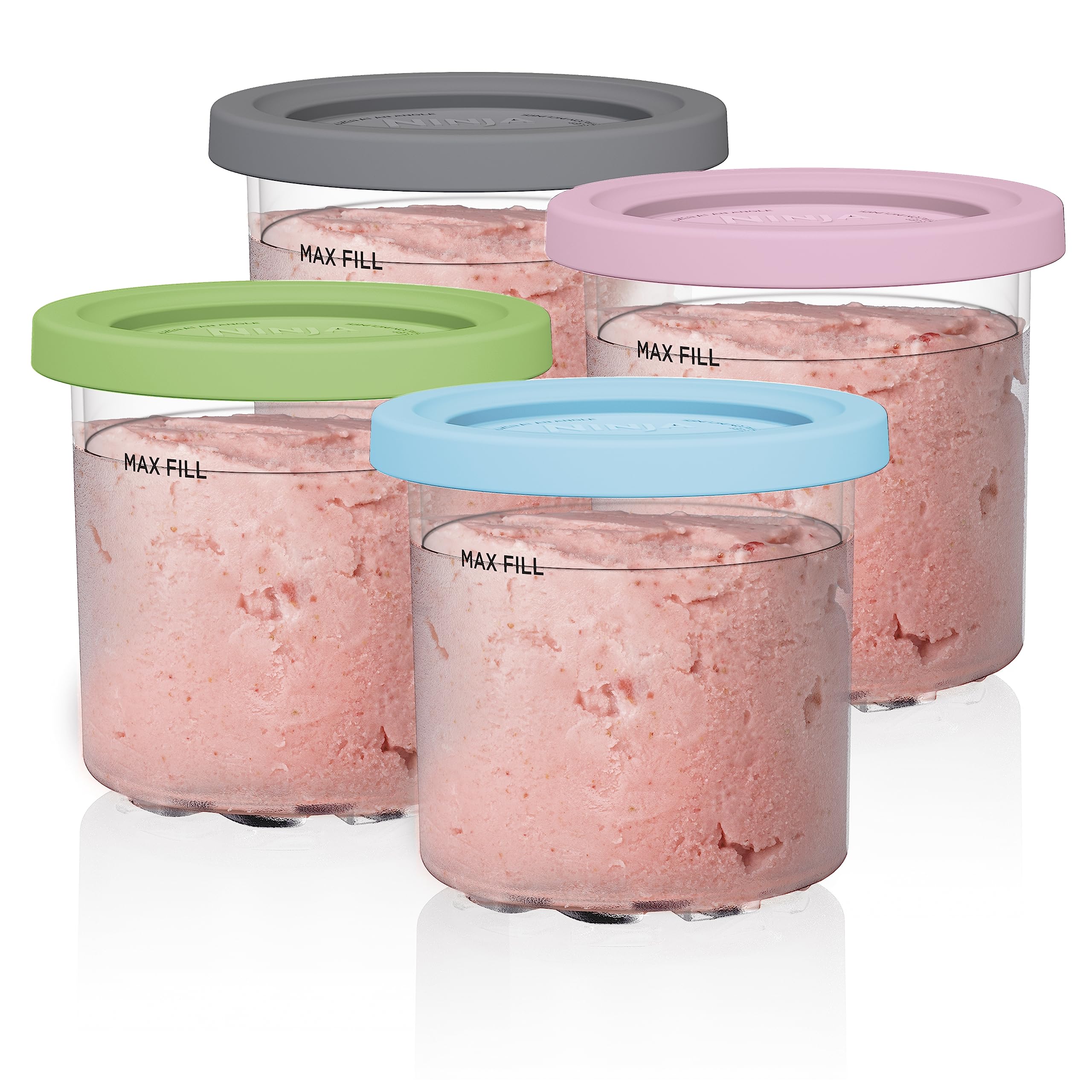 Ninja Creami Pints , Compatible With Nc299Amz & Nc300S Series Creami Ice Cream Makers, Genuine Ninja Pint, Bpa-Free & Dishwasher