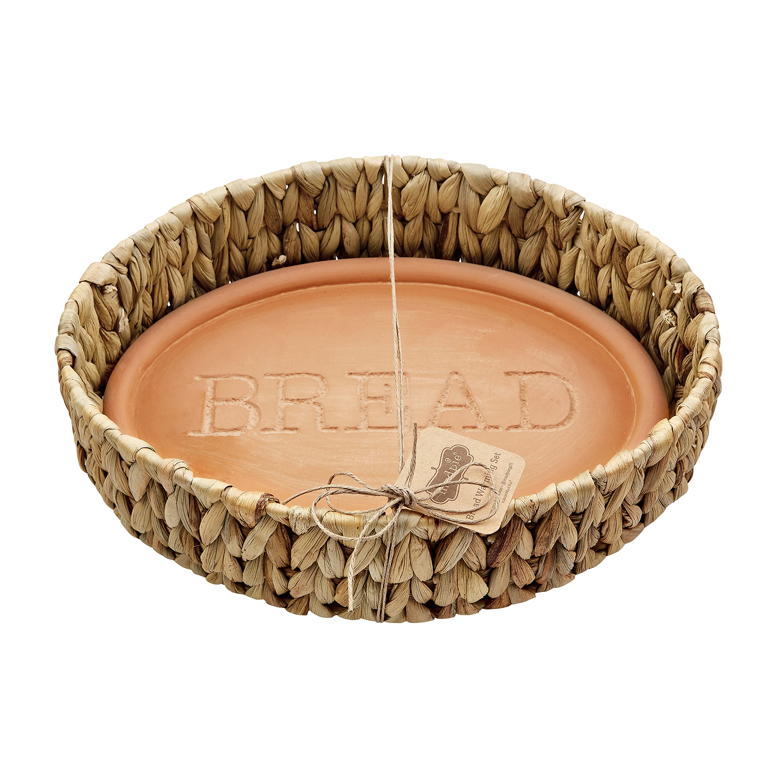 Mud Pie Terracotta Bread Warming Set, Brown, 8.5" x 12.5", Model 40130123, One Size