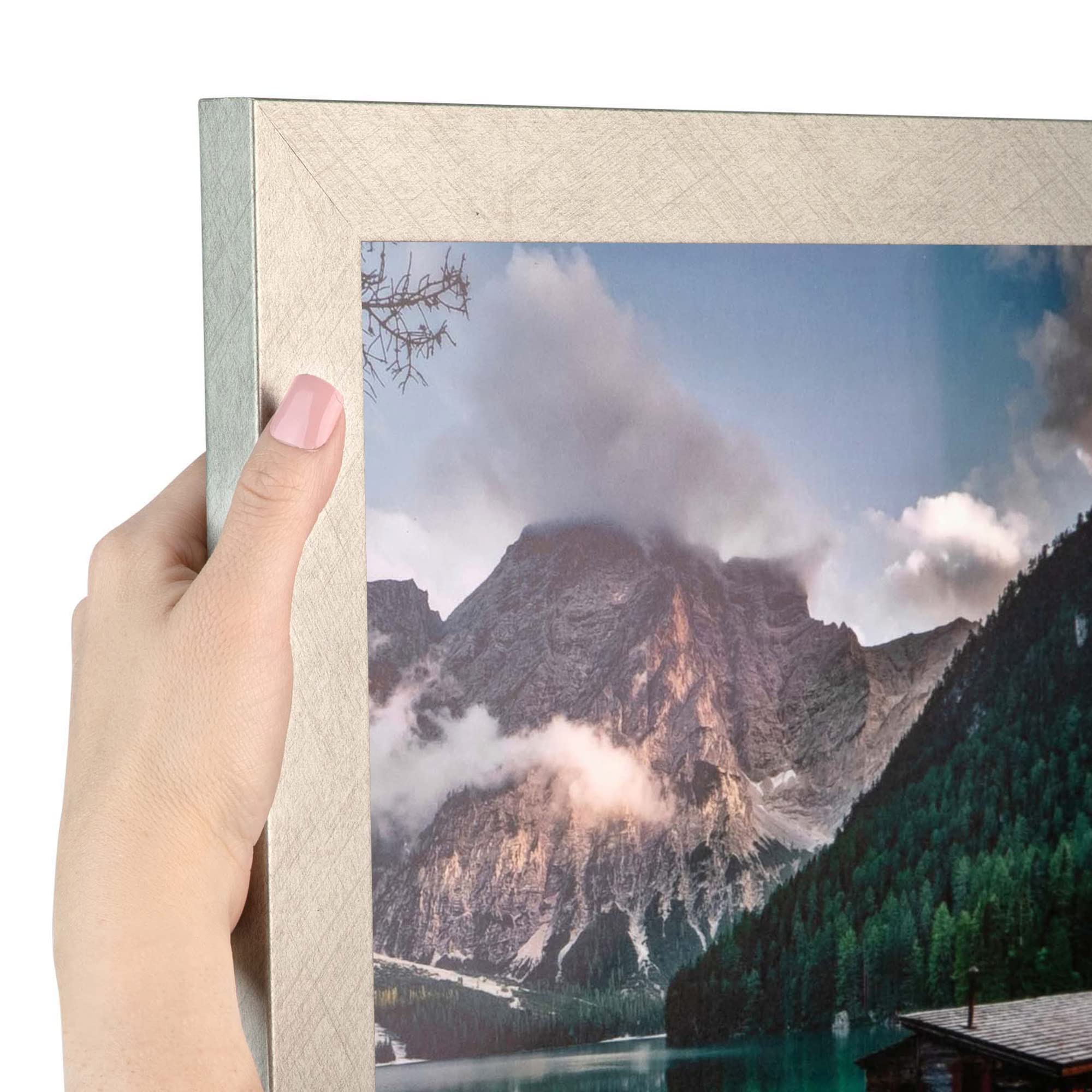 ArtToFrames 10x13 inch Classic Silver Picture Frame, WOM0066-76808-YSLV-10x13