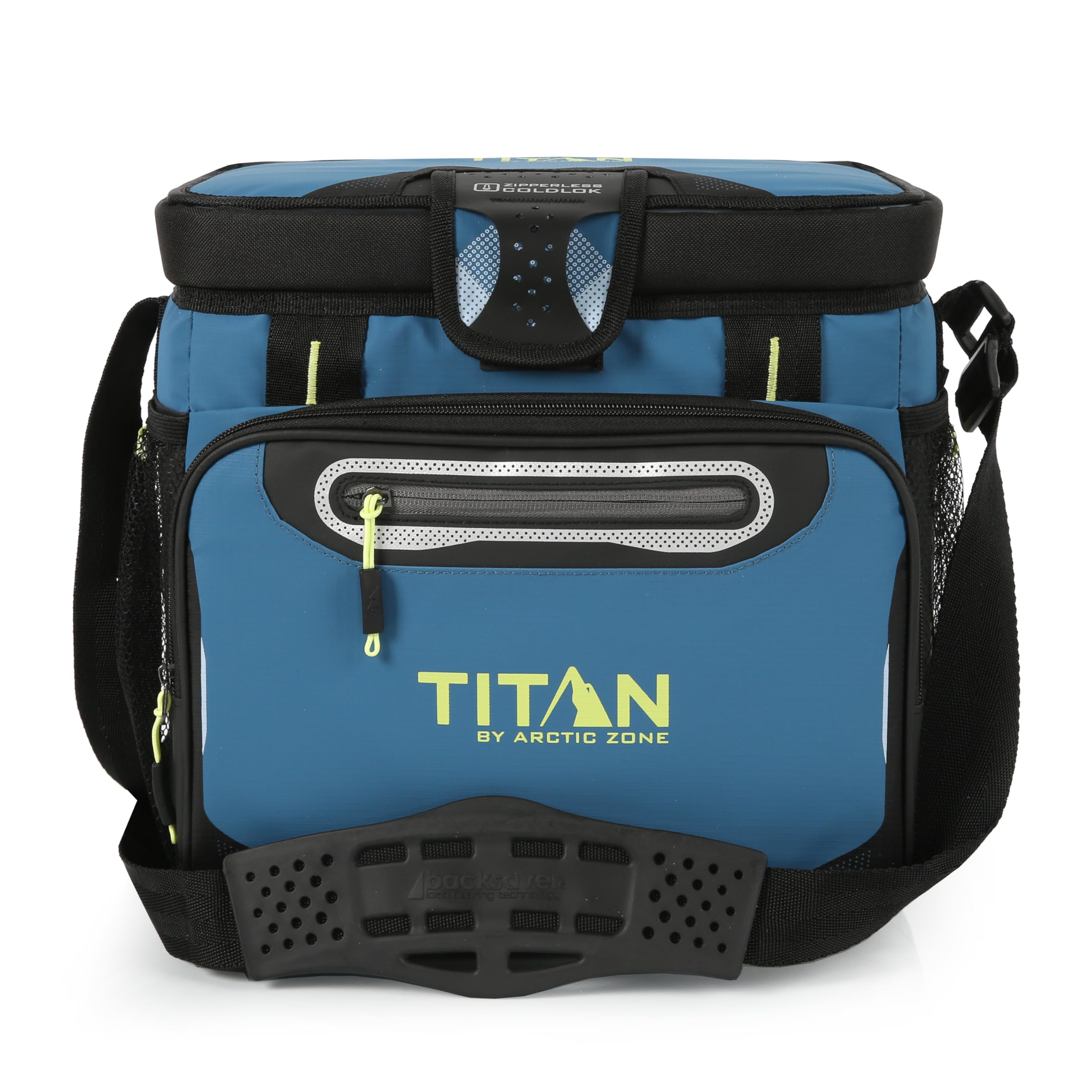 Titan by Arctic Zone 16 Can Zipperless Soft Cooler with HardBody Liner, Marine Blue