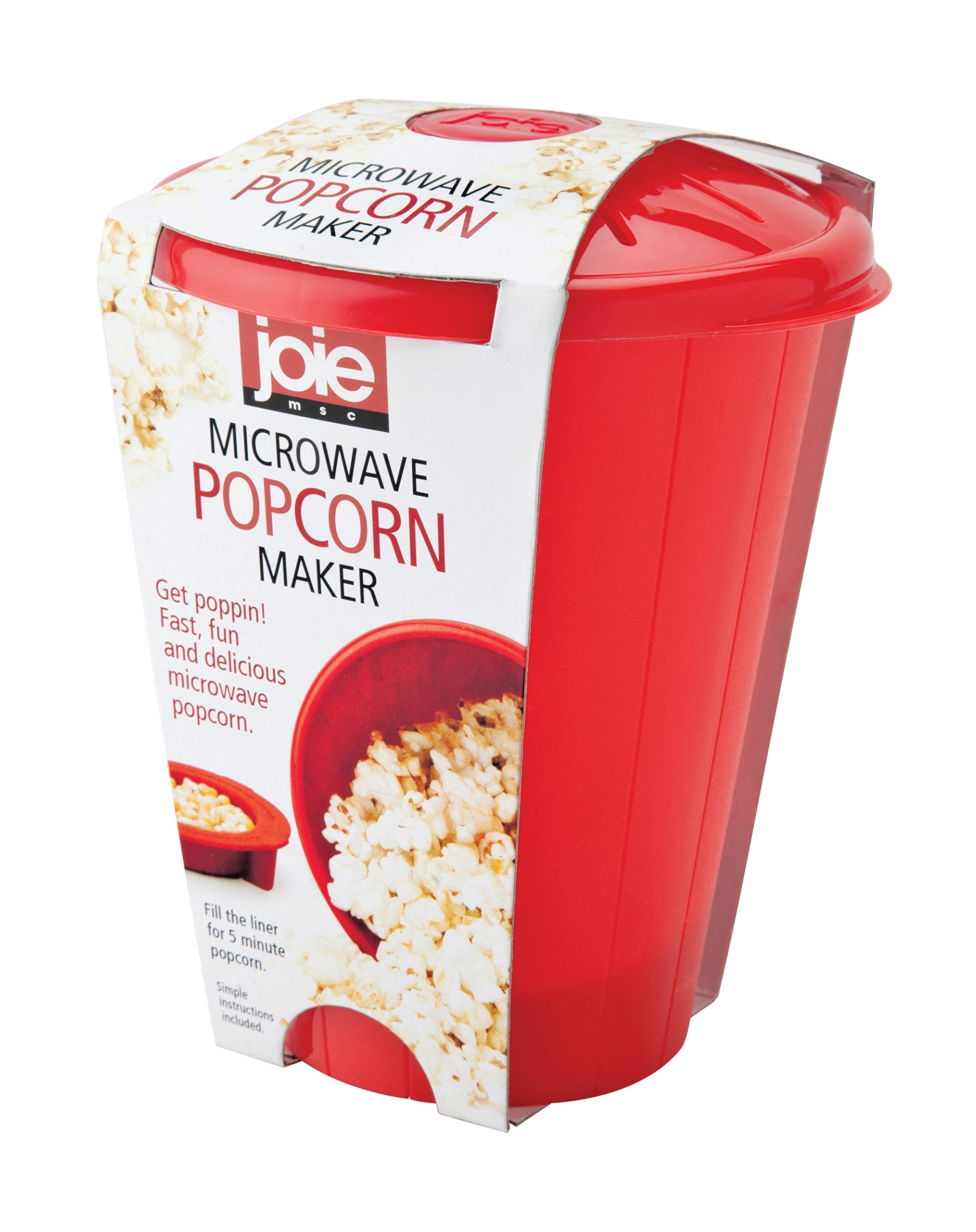 MSC International 14001 Joie Microwave Popcorn Popper Maker, Silicone, Makes 4-Cups