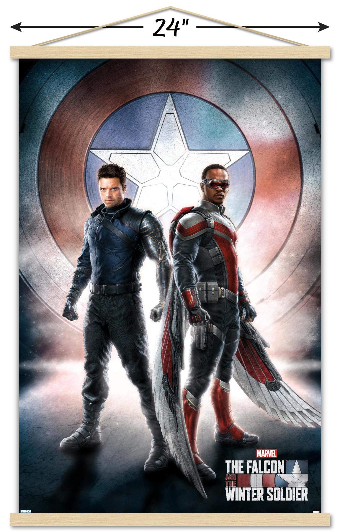 Trends International Marvel Television - Falcon And Winter Soldier - One Sheet Wall Poster, 22.375'' X 34'', Print And Beechwood