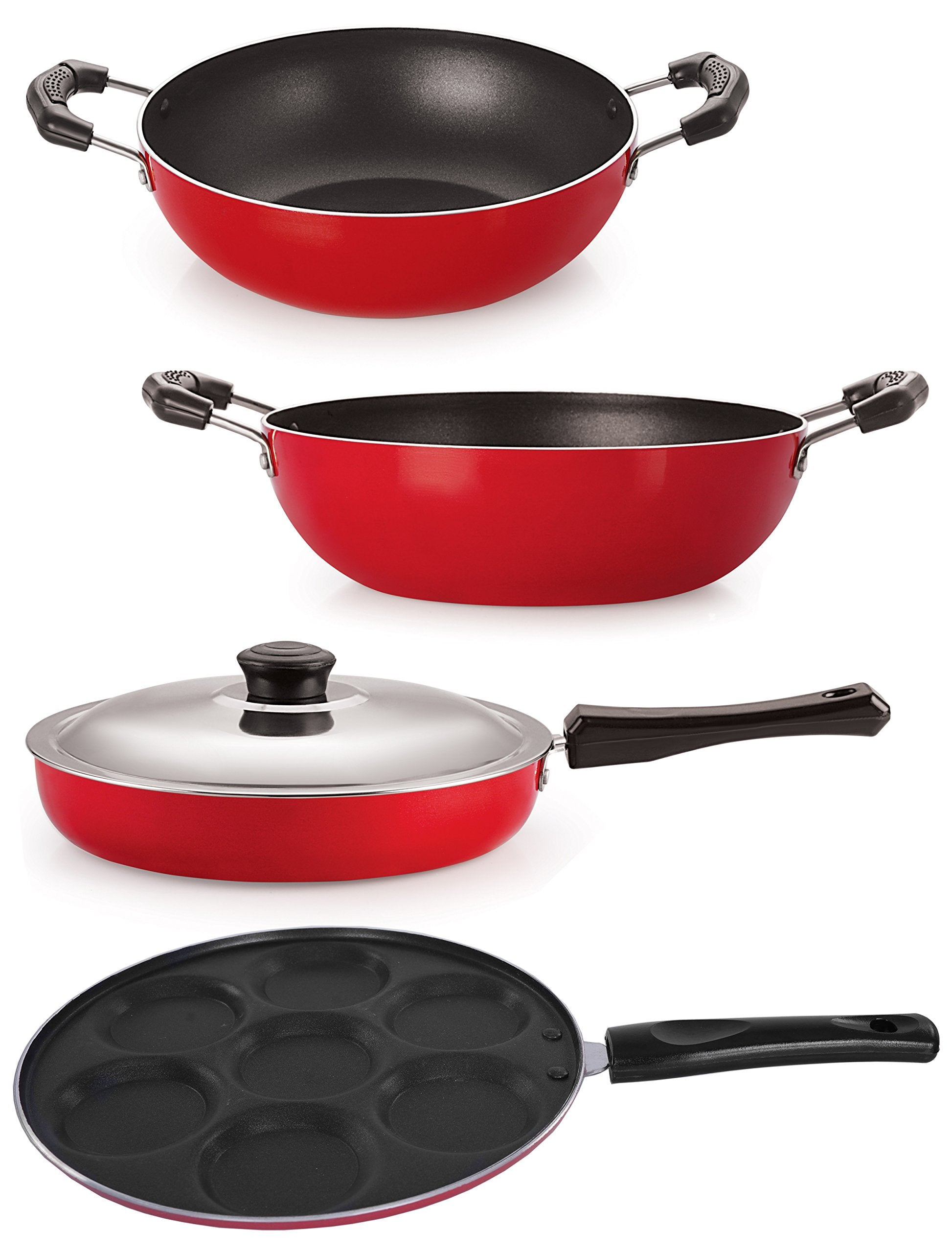 Nirlon NonStick Aluminium Dishwsher Safe Combo Kitchenware Set