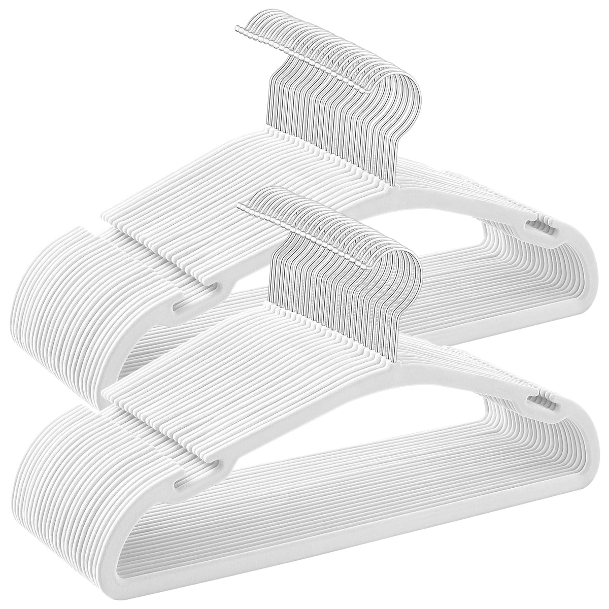 Songmics Velvet Hangers 50 Pack, Non-Slip Clothes Hangers, 17 X 8.3 Inches, Coat Hangers With Wide Shoulder Notches, Pants Bar,