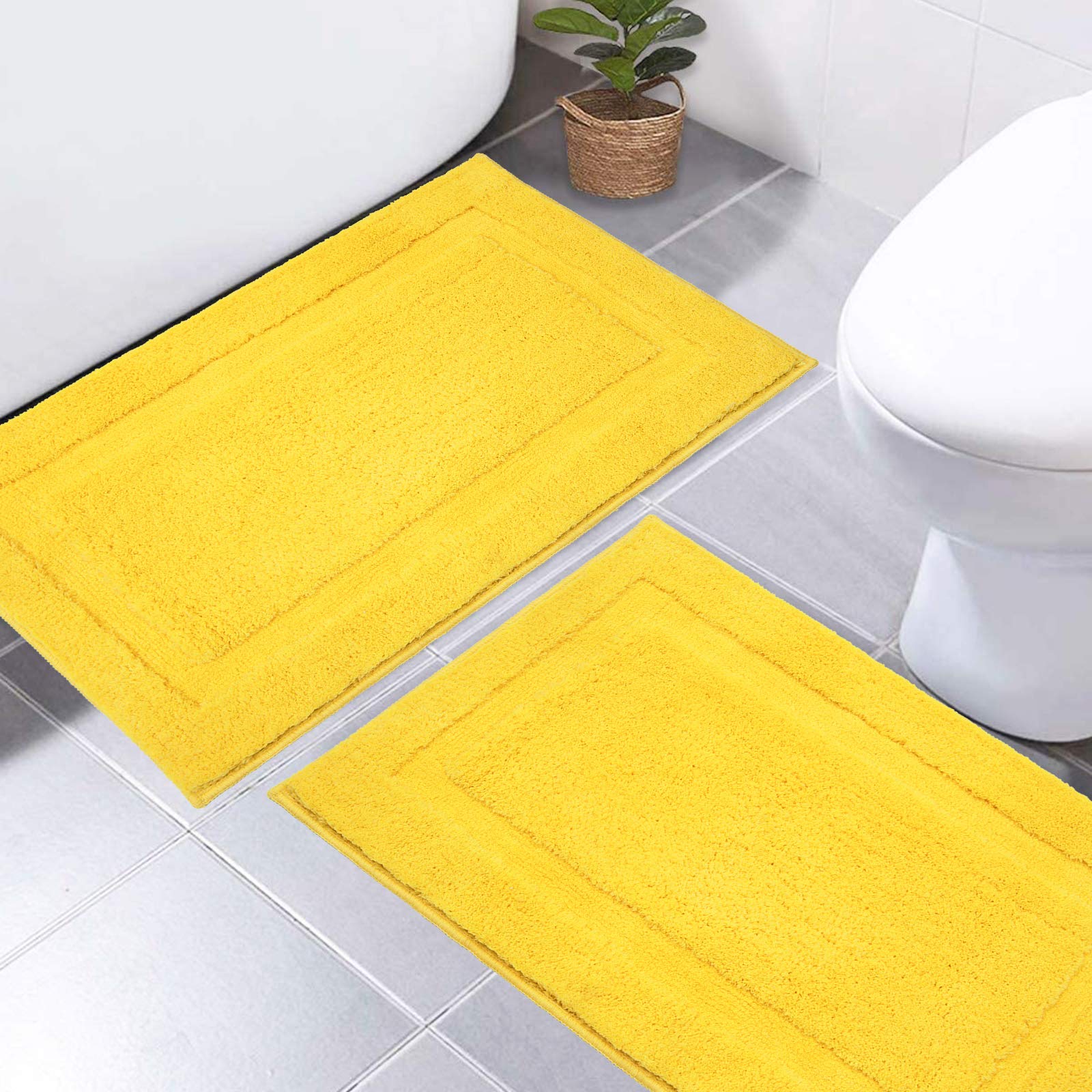Shacos Super Soft Bathroom Rugs Set Of 2 Pieces 20X32 Inch Non Slip Bath Rugs For Bathroom Microfiber Water Absorbent Bath Mats