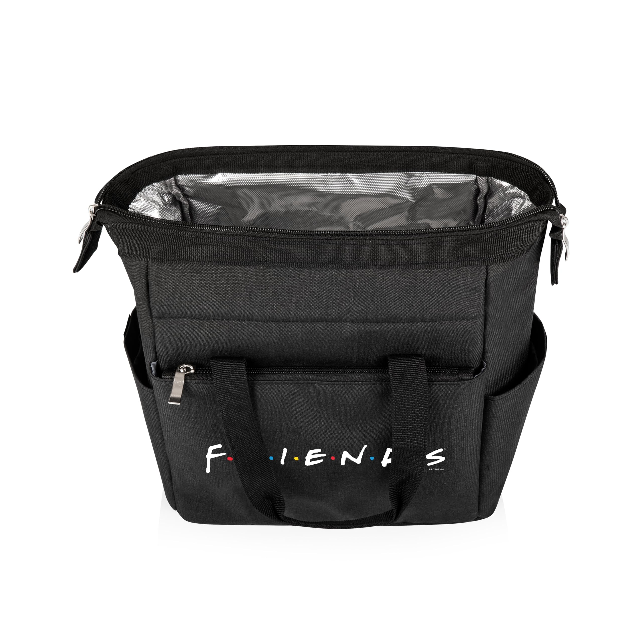 Picnic Time Friends On The Go Lunch Bag, Soft Cooler Lunch Box, Insulated Lunch Bag, (Warner Bro Friends - Black)