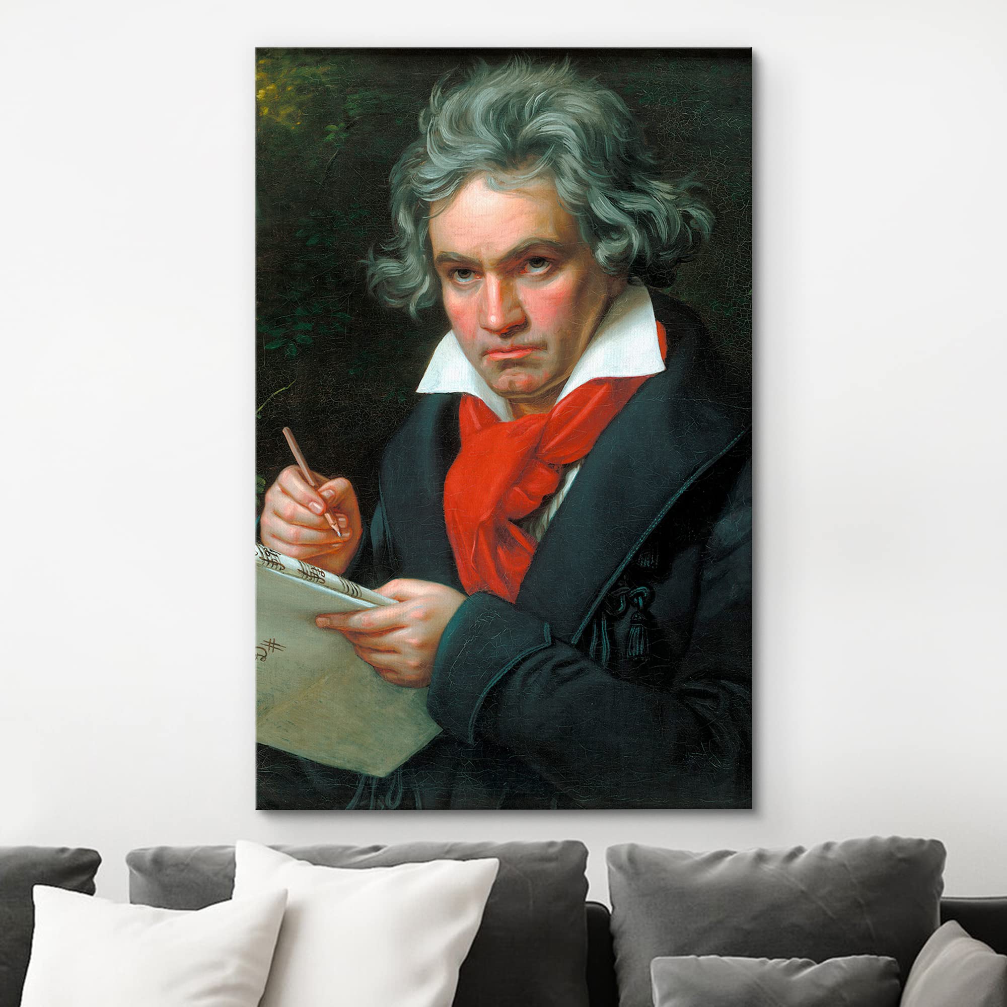 Wall26 Canvas Print Wall Art Portrait Of Beethoven People Pop Culture Historical Realism Famous Closeup Colorful Multicolor Clas