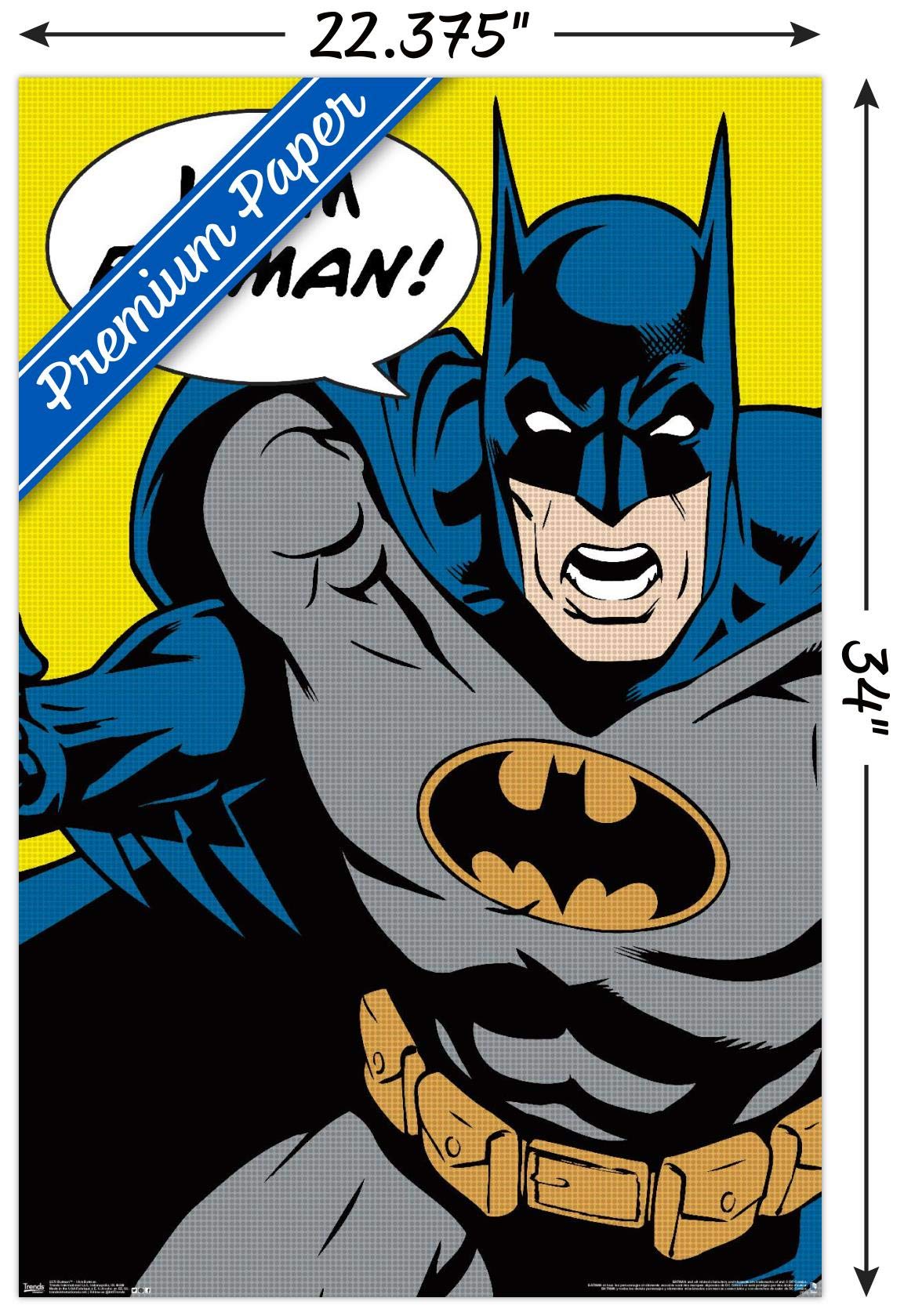 Trends International Dc Comics - Batman - I Am Batman Wall Poster, 22.375'' X 34'', Premium Unframed Version
