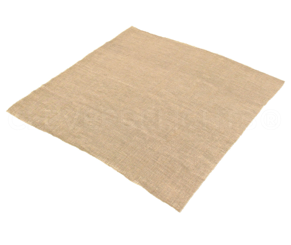 Cleverdelights Square Burlap Tablecloth - 60'' X 60'' - 10 Pack - Premium Jute Burlap Overlay - Finished Edge
