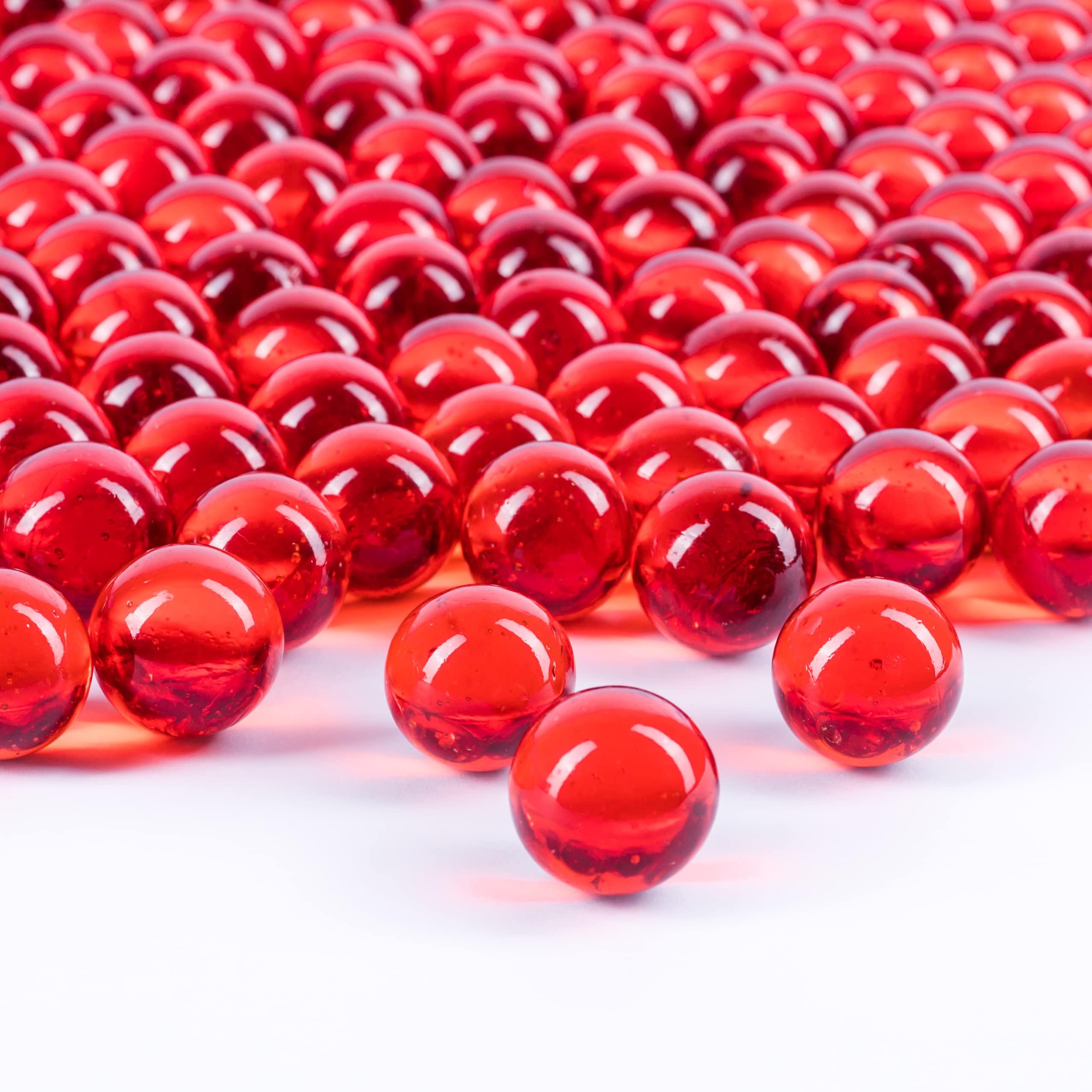 Galashield Red Marbles for Vases | Glass Marbles Bulk Vase Fillers | Glass Beads for Vases, Round Marble 5lb, (approx. 400 pcs)