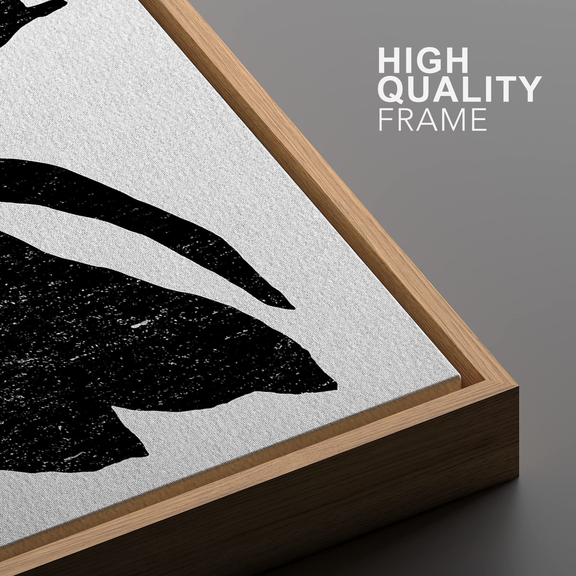 Ashbrook Framed Wall Art Print Set Black Flower Silhouette Display Floral Botanical Photography Modern Rustic Scenic Relax/Calm