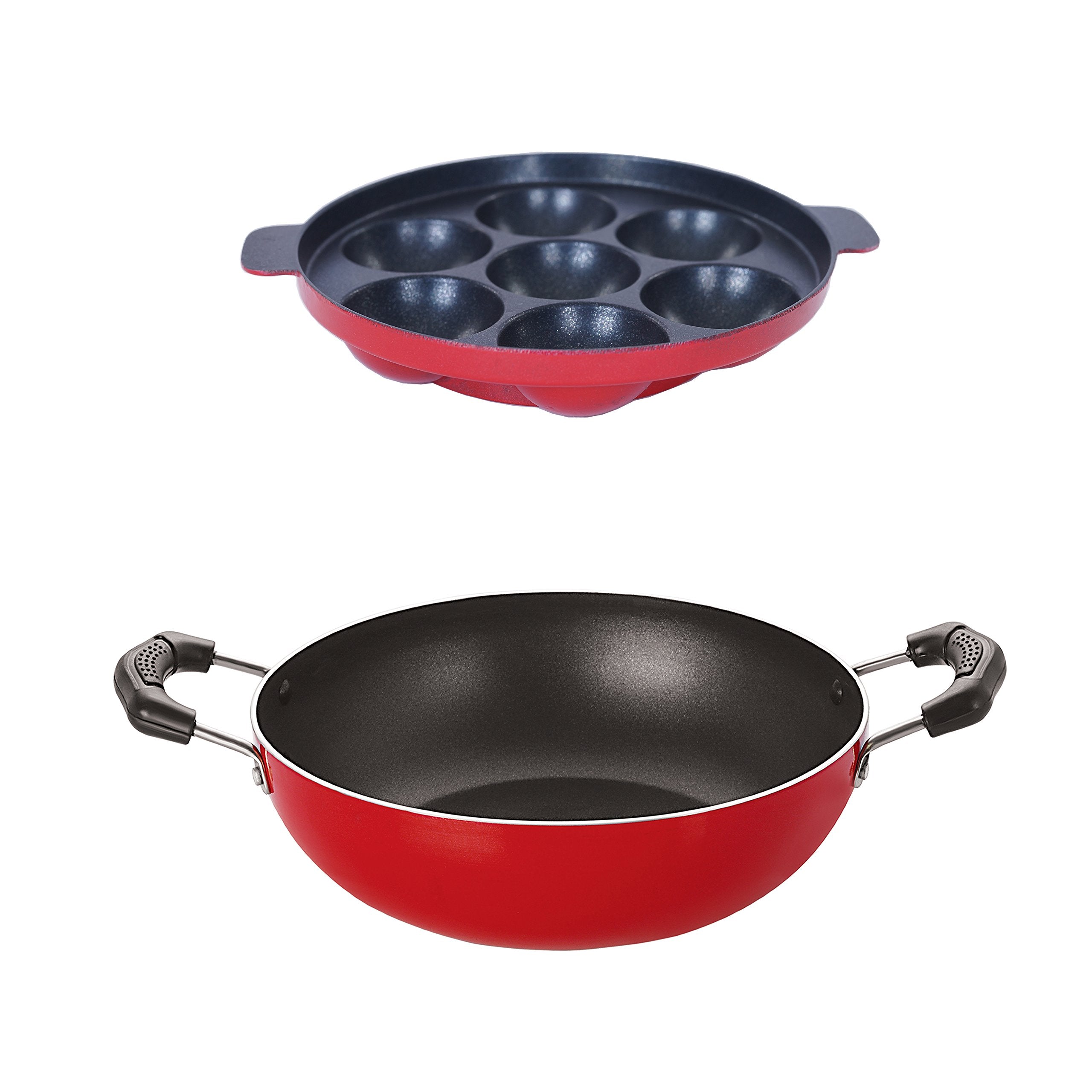 Nirlon NonStick Gas Compatible Stain Free Cookware Combo Gift Set Offer With Bakelite Handle, 2.6Mm_Kd14_Ap(7)
