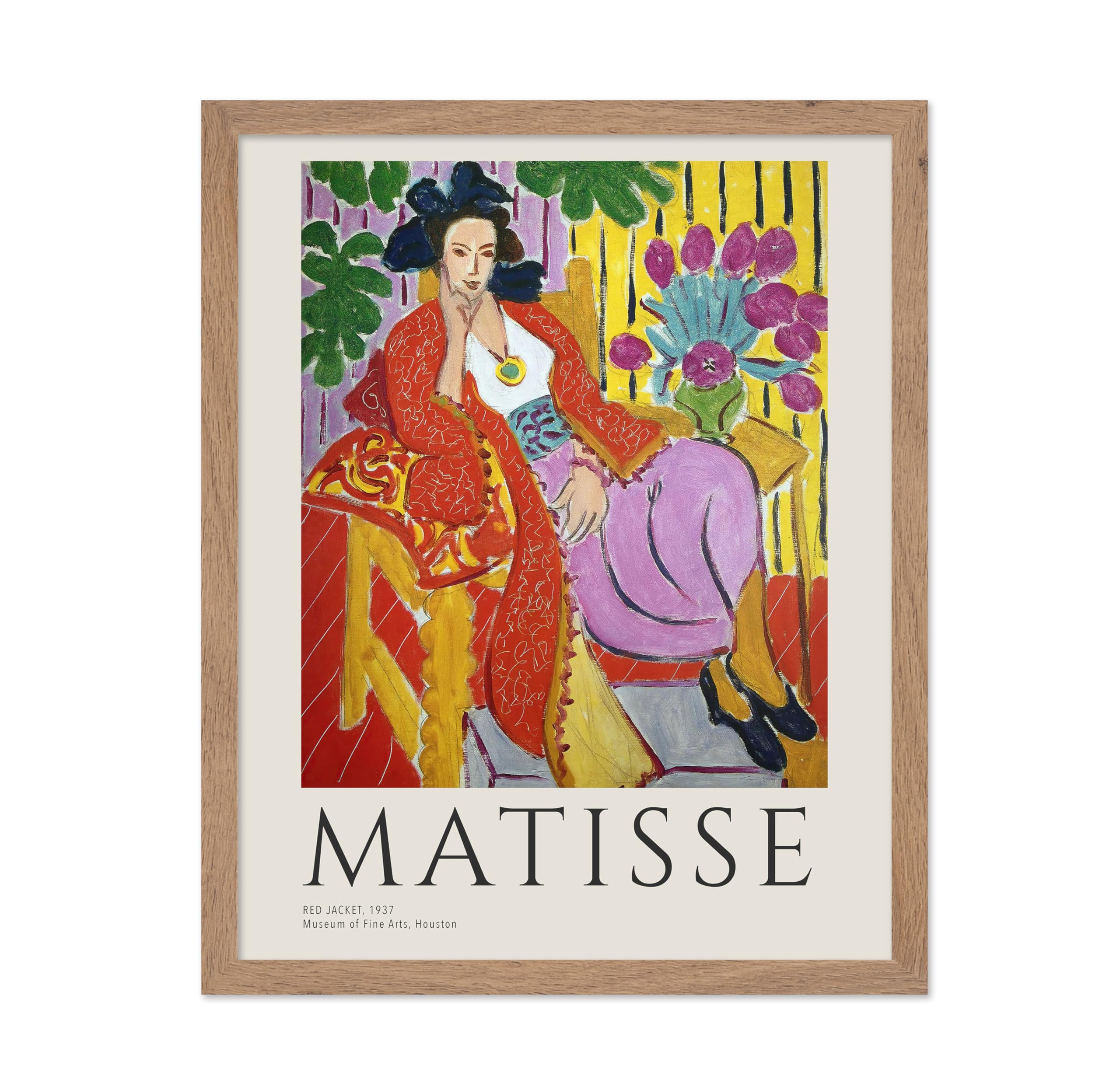 Poster Master Vintage Henri Matisse Poster - Retro Red Jacket Painting Print - Expressionism Art - Gift for Her, Woman - Perfect