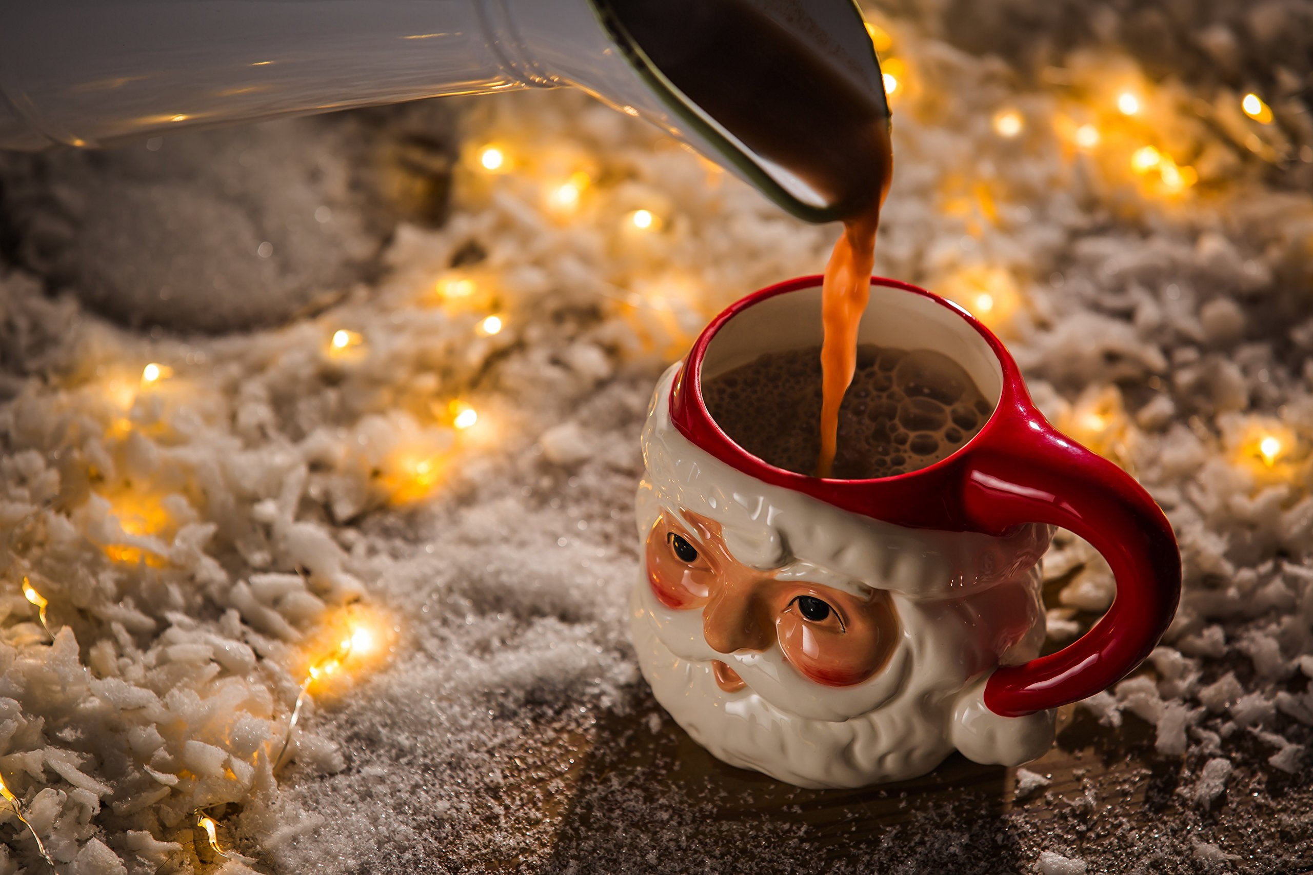 Cypress Home Vintage Santa Ceramic Christmas Mug | 14 ounces | Coffee Cup for Coffee, Tea, Hot Chocolate, and Holiday Gifts Pres