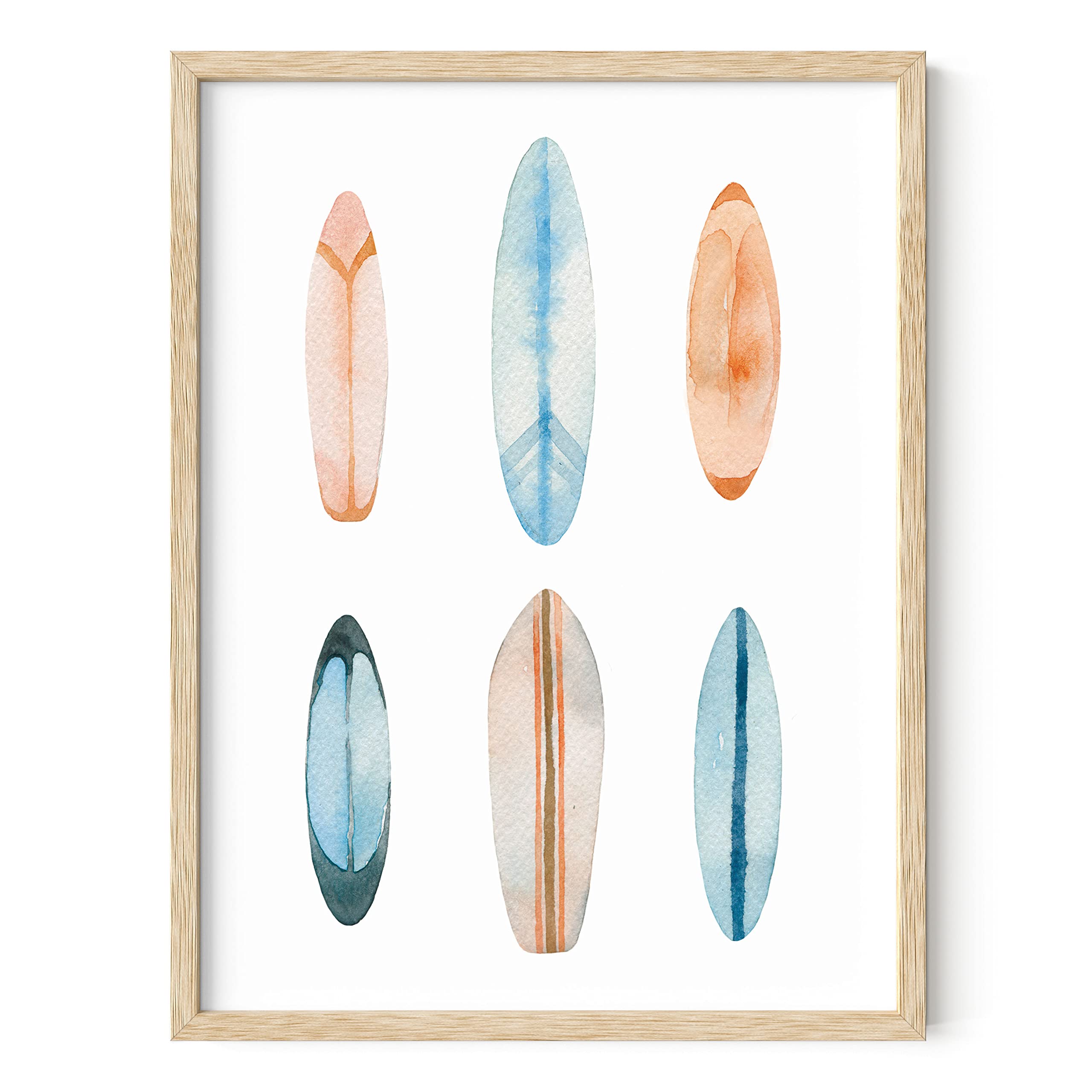 Haus And Hues Surf Wall Art And Surf Decor For Bedroom - Surfer Poster Vintage Beach Art Wall Decor Vintage Hawaii Art Travel Po