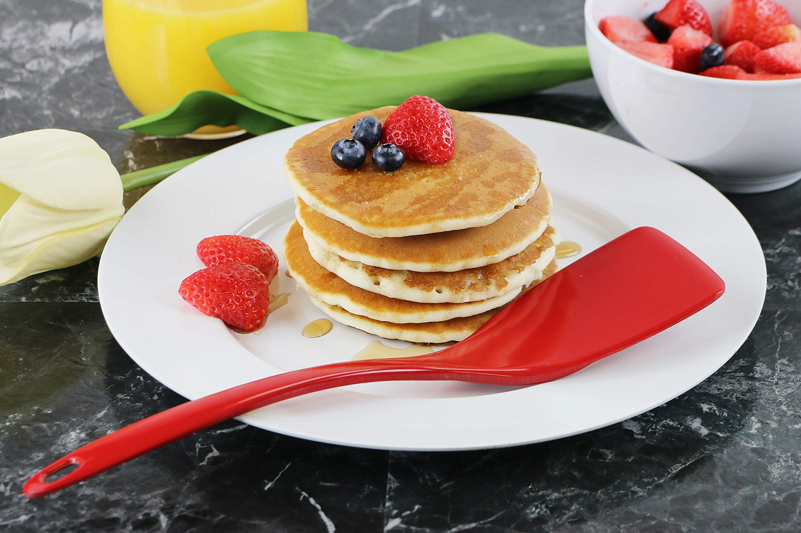 Reston Lloyd Durable Melamine Spatula Set, 100% Melamine Spatula, Set Of 6, Red