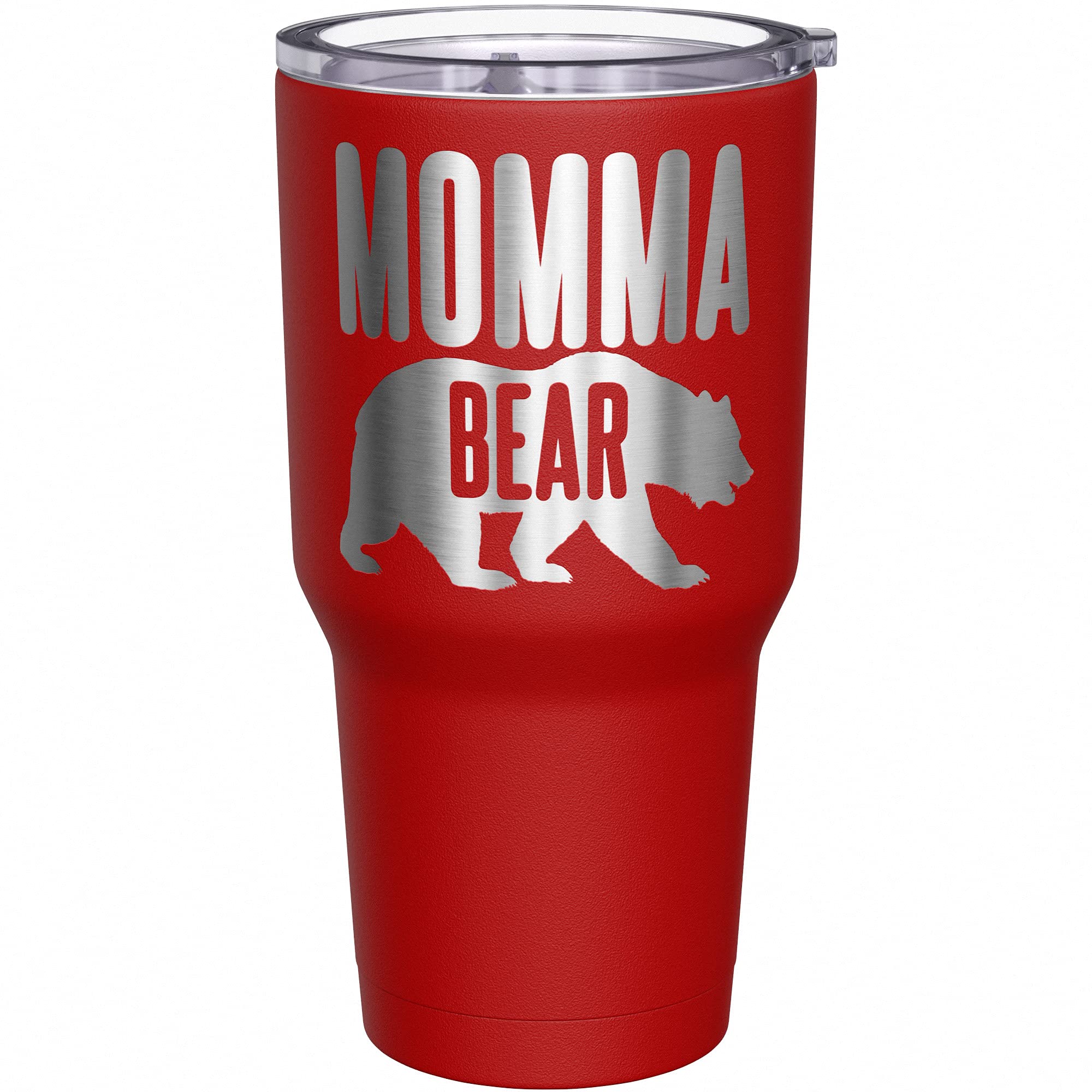 We The People Holsters - Momma Bear - Coffee Tumbler - American Flag Coffee Travel Mug - Engraved Tumbler - Double Insulated Tumbler - 30 oz