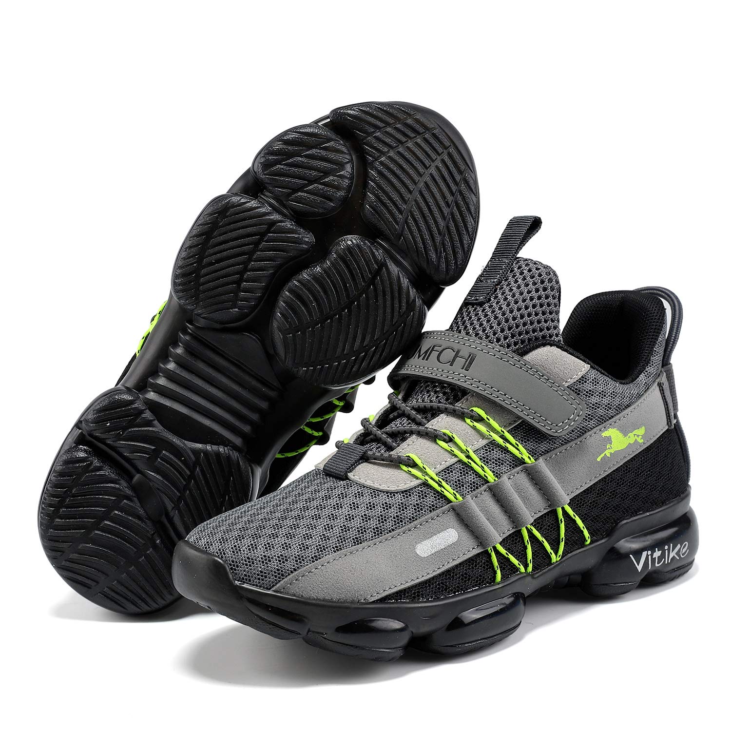 Jmfchi Boys Girls Kids Sneakers Knitted Mesh Sports Shoes Breathable Lightweight Running Shoes For Kids Fashion Athletic Casual
