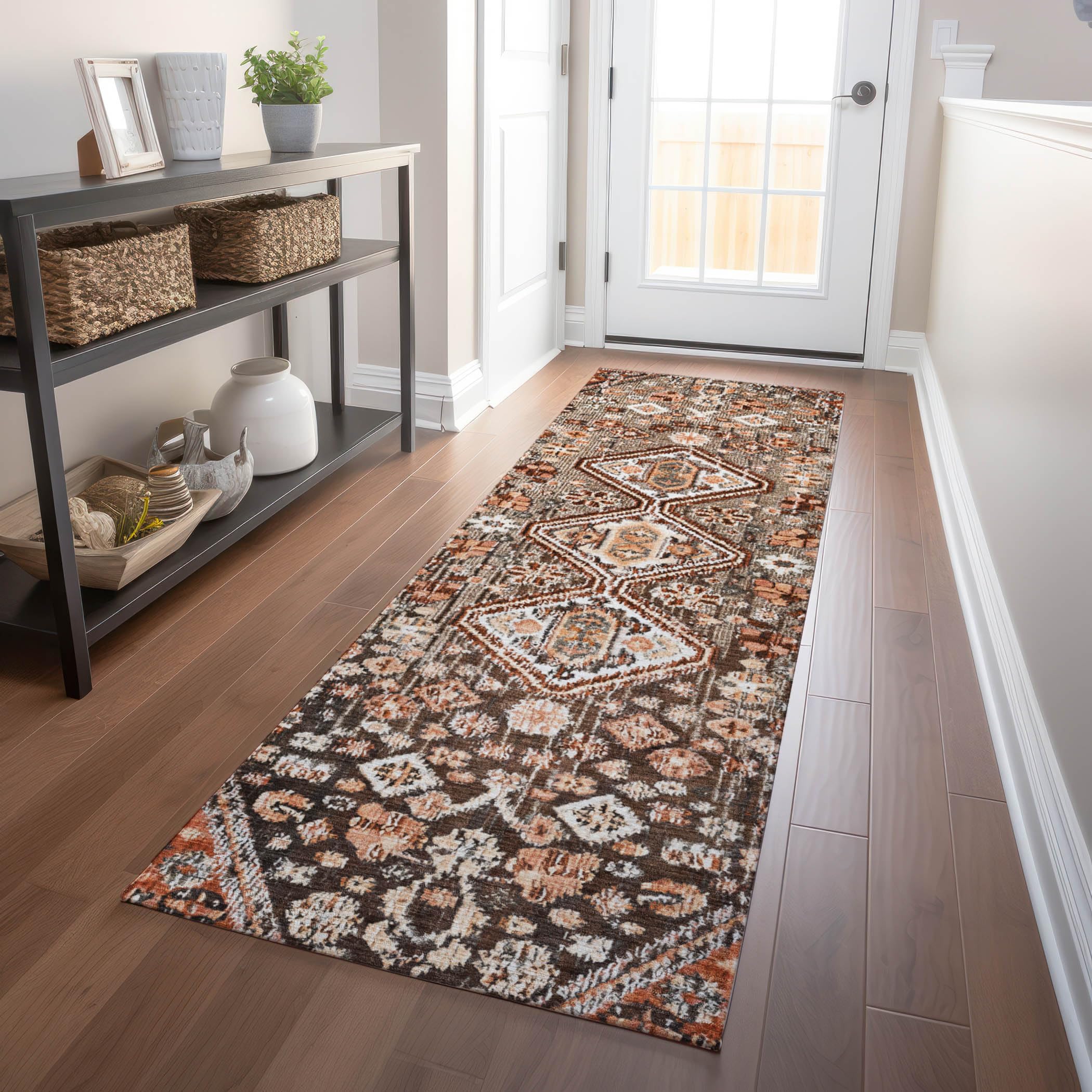 Machine Washable Indoor/Outdoor Chantille Fudge 23 x 76 Runner Rug