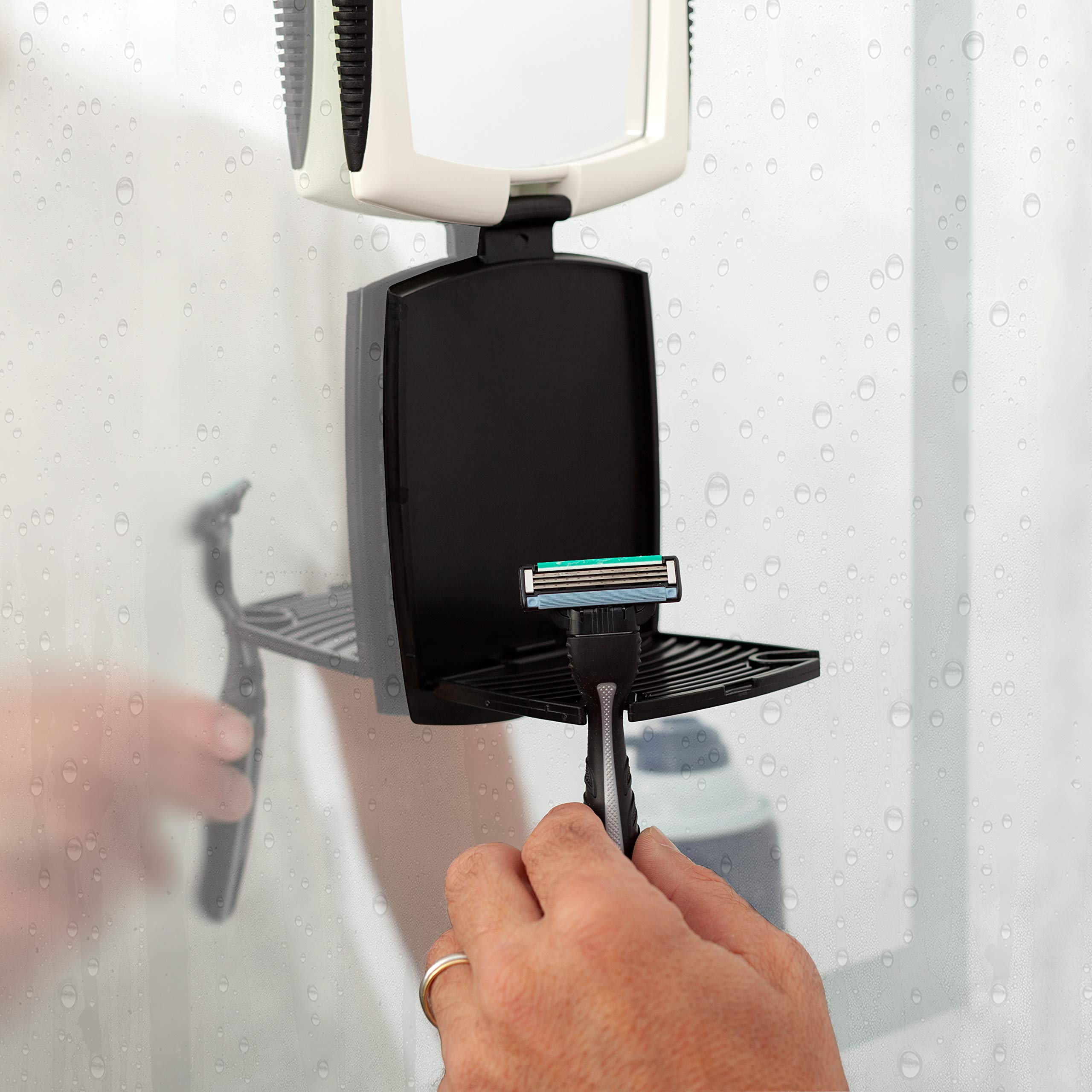 Zadro Zfogless Travel Shower Shaving Mens Grooming Mirror, Black