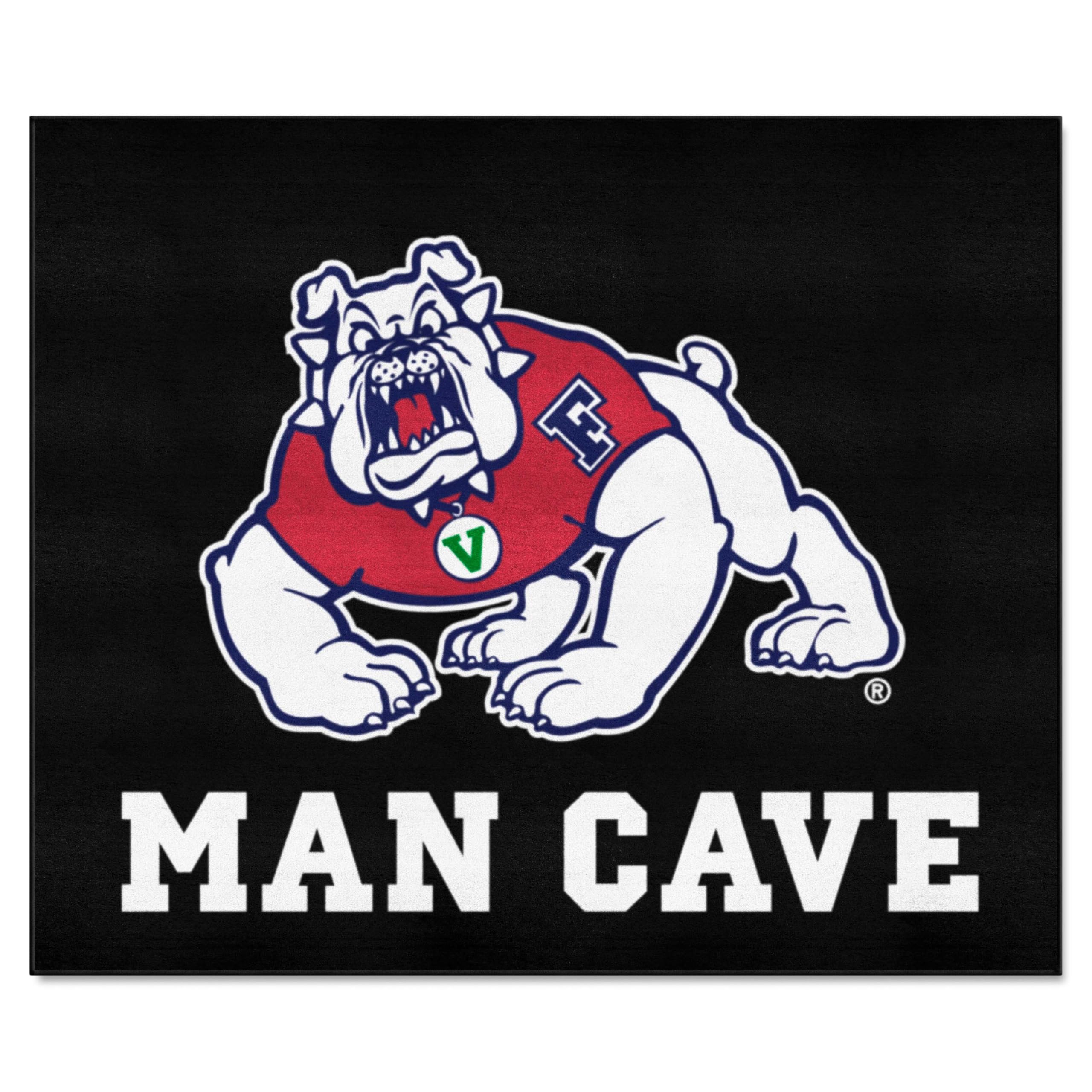FANMATS 19286 Fresno State Man Cave UltiMat Rug - Black, Team Color, 59.5x94.5