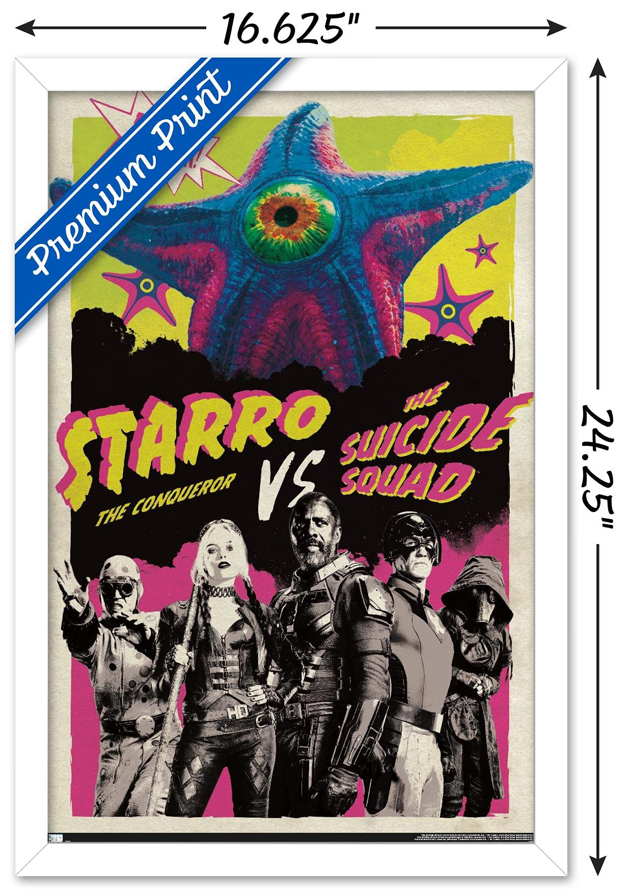 Trends International Dc Comics Movie The Suicide Squad - Starro The Conqueror Wall Poster, 14.72'' X 22.37'', White Framed Versi