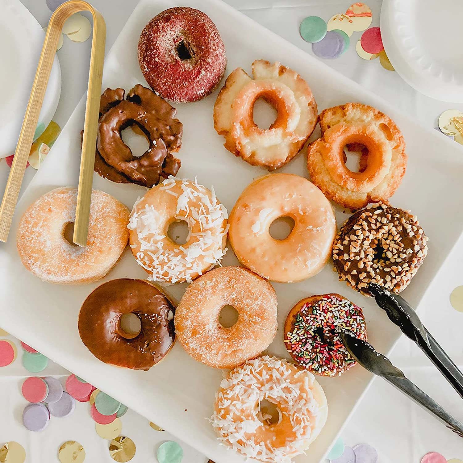 Luter 20Pcs Wooden Tongs Disposable Cooking Utensils Mini Bamboo Tongs Natural Toast Tongs For Cooking