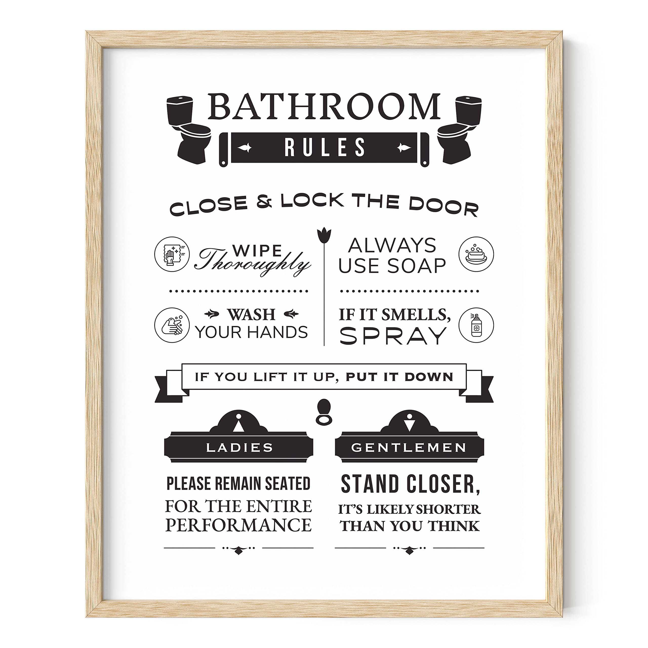 Haus And Hues Funny Bathroom Decor & Bathroom Signs - Funny Bathroom Wall Art & Bathroom Decor Signs, Funny Bathroom Signs, Funn