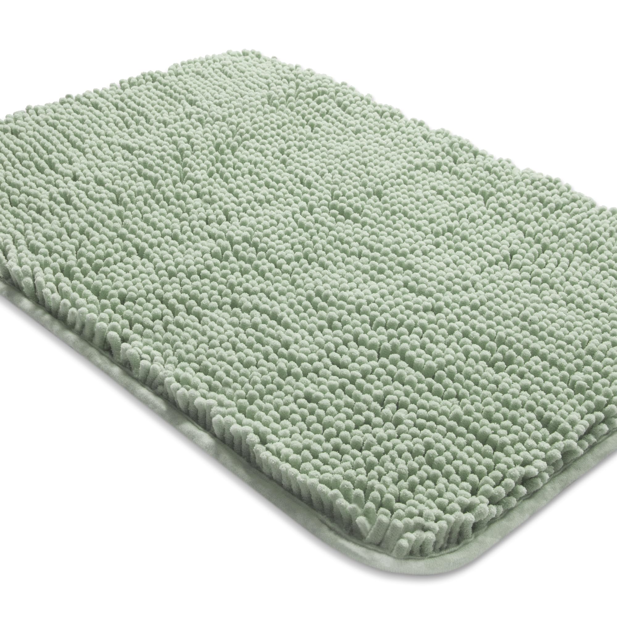 Yeaban Sea Foam Bathroom Rugs - Thick Chenille Bath Mats | Absorbent And Washable Bath Rug Non-Slip, Plush Rugs For Bathroom, Ki