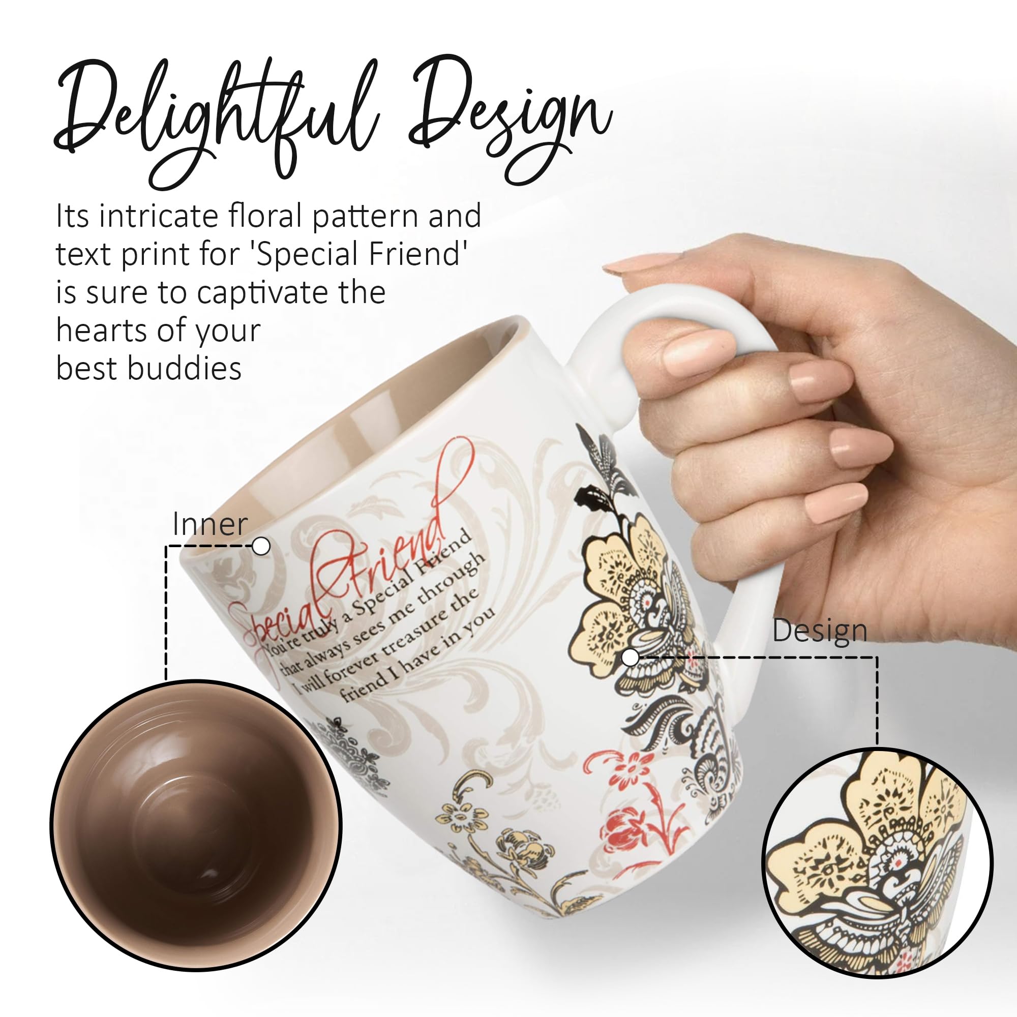 Pavilion Coffee Mugs - Mark My Words Special Friend Mug With You'Re Truly A Special Friend Text Design - Ceramic Coffee Cup