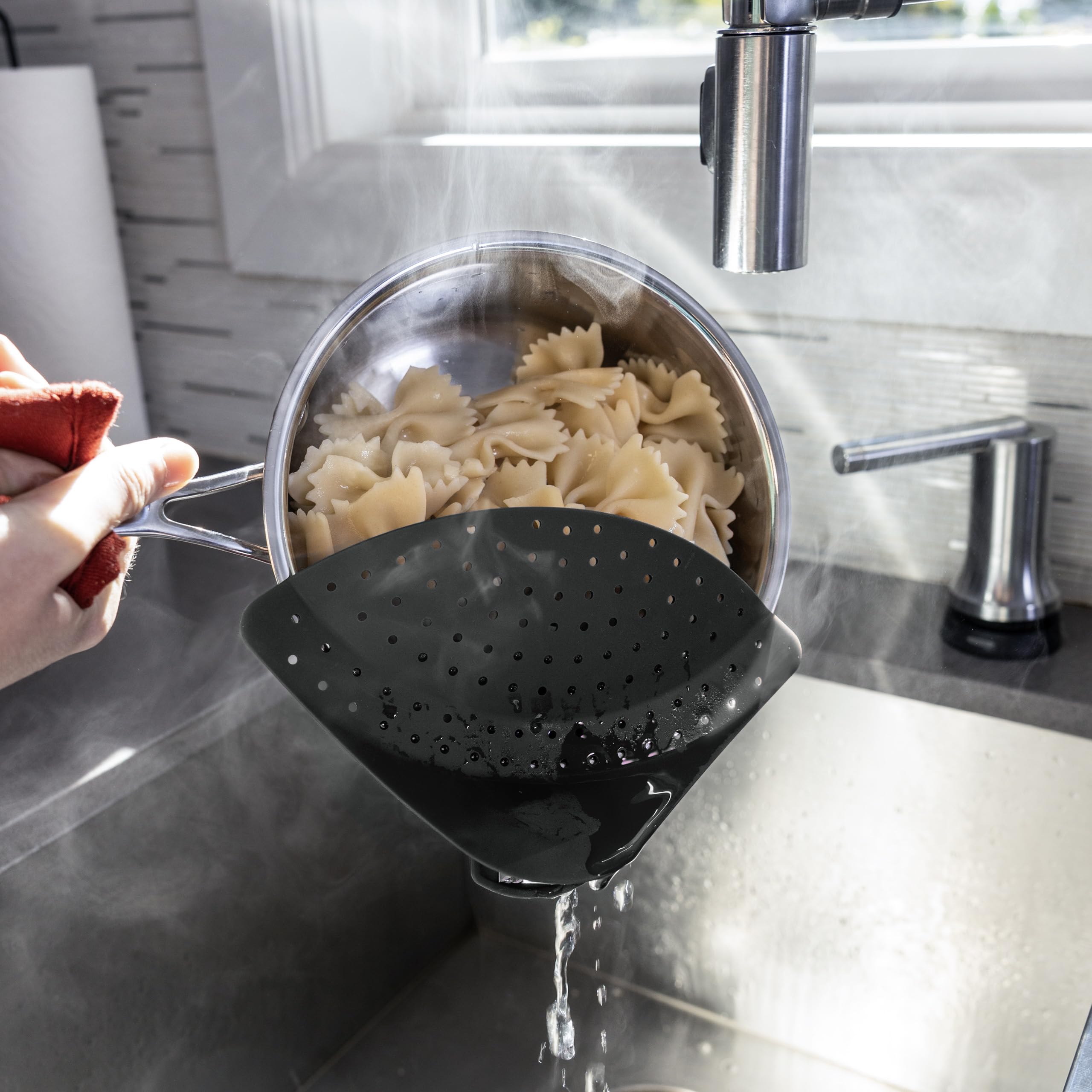 Chef'S Planet Strainer - Pasta Strainer, Strainers For Kitchen, Food Strainer, Kitchen Strainer, Grease Strainer, Pot Strainer,