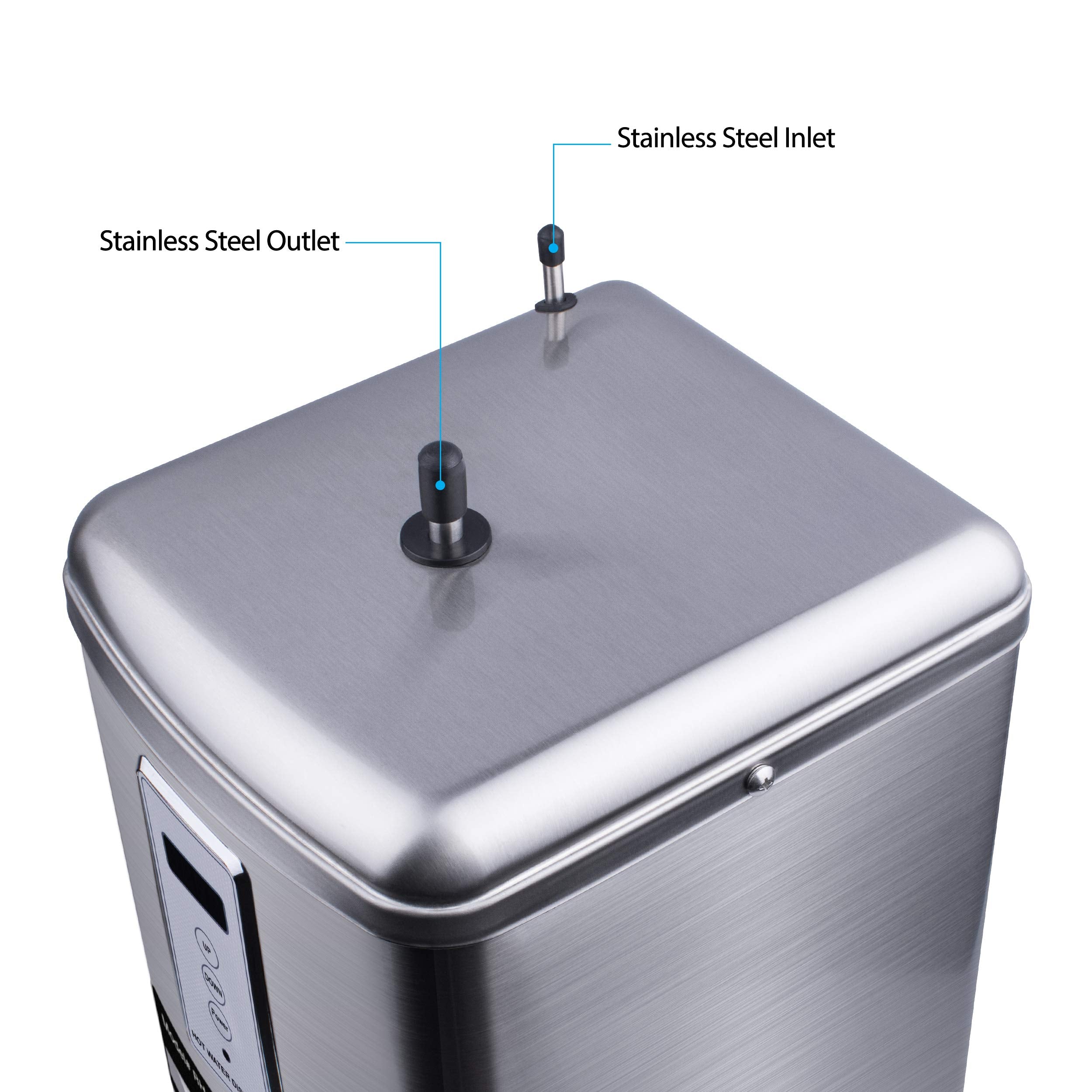 Ready Hot 41-RH-300-F560-CH Instant Hot Water Dispenser System  2.5 Quarts  Digital Display Dual Lever Hot and Cold Water Faucet Polished Chrome