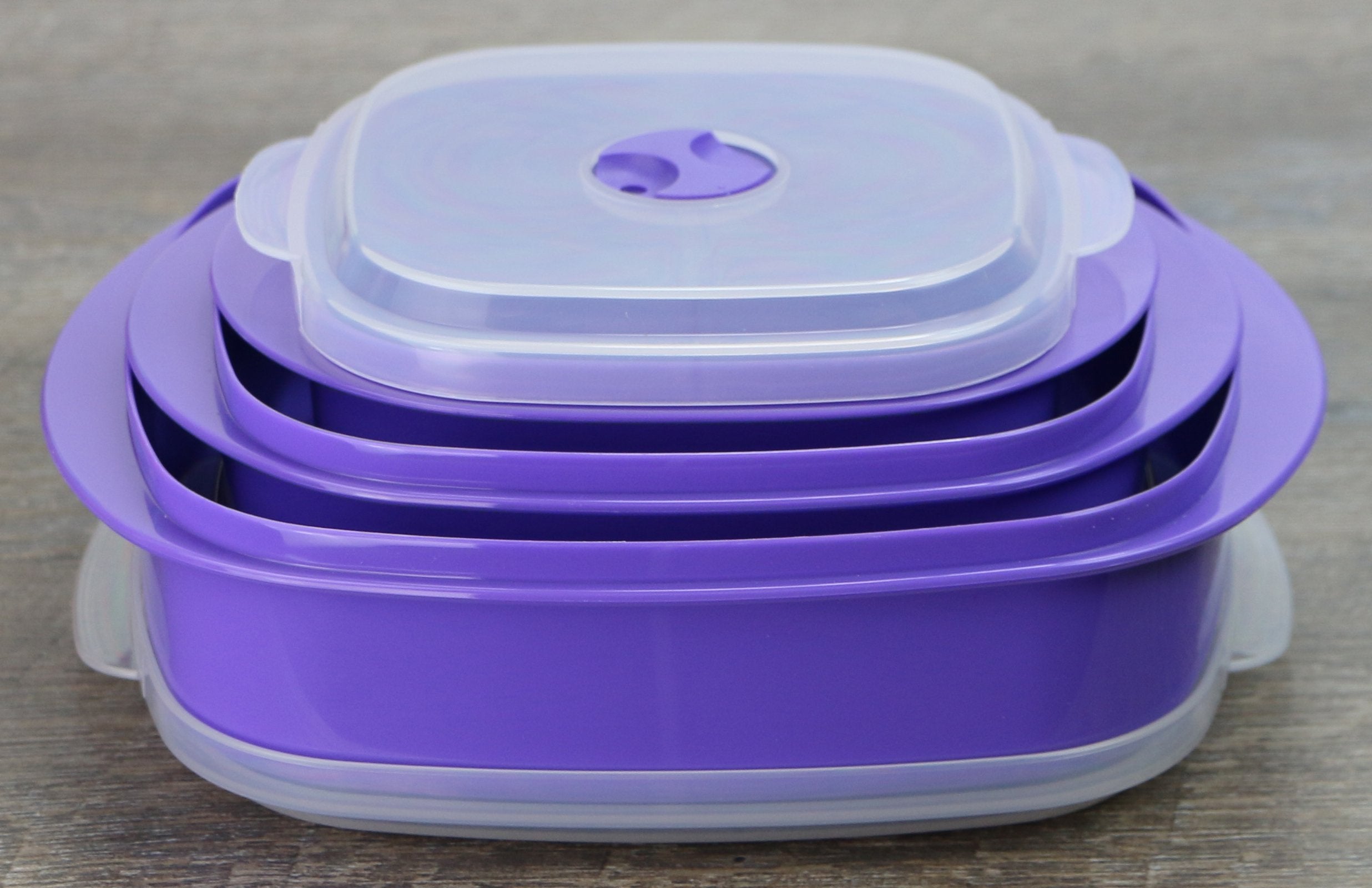 Reston Lloyd Microwave Storage, Adjustable Vent On Lids Cookware Set, Multiple Sizes, Purple
