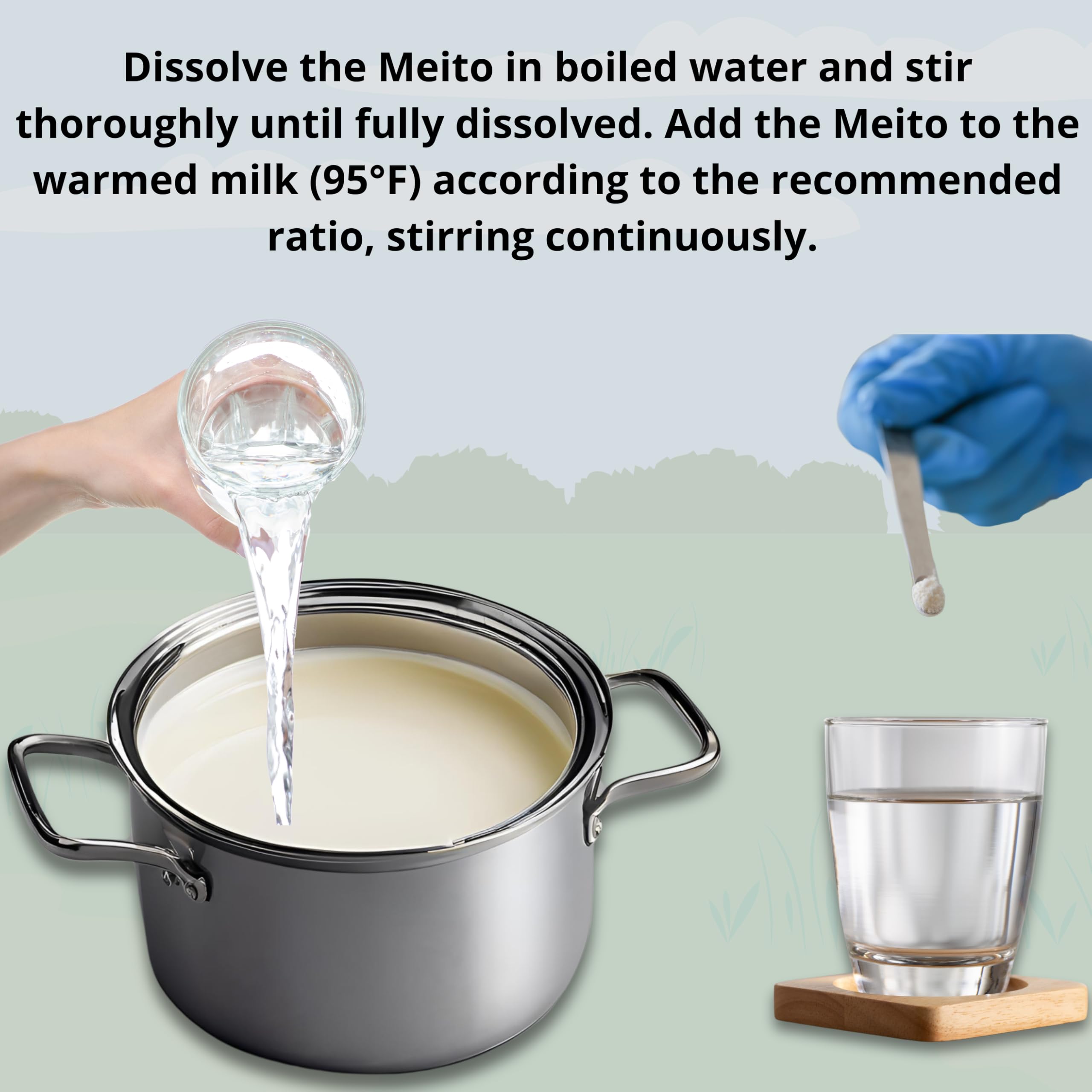 LOVARE Meito Rennet for Cheese Making - Cheese Making Enzymes - Rennet for Making Fresh Cheese 4 x 1 gr. (for 105 gallons/400L of milk) by QG group