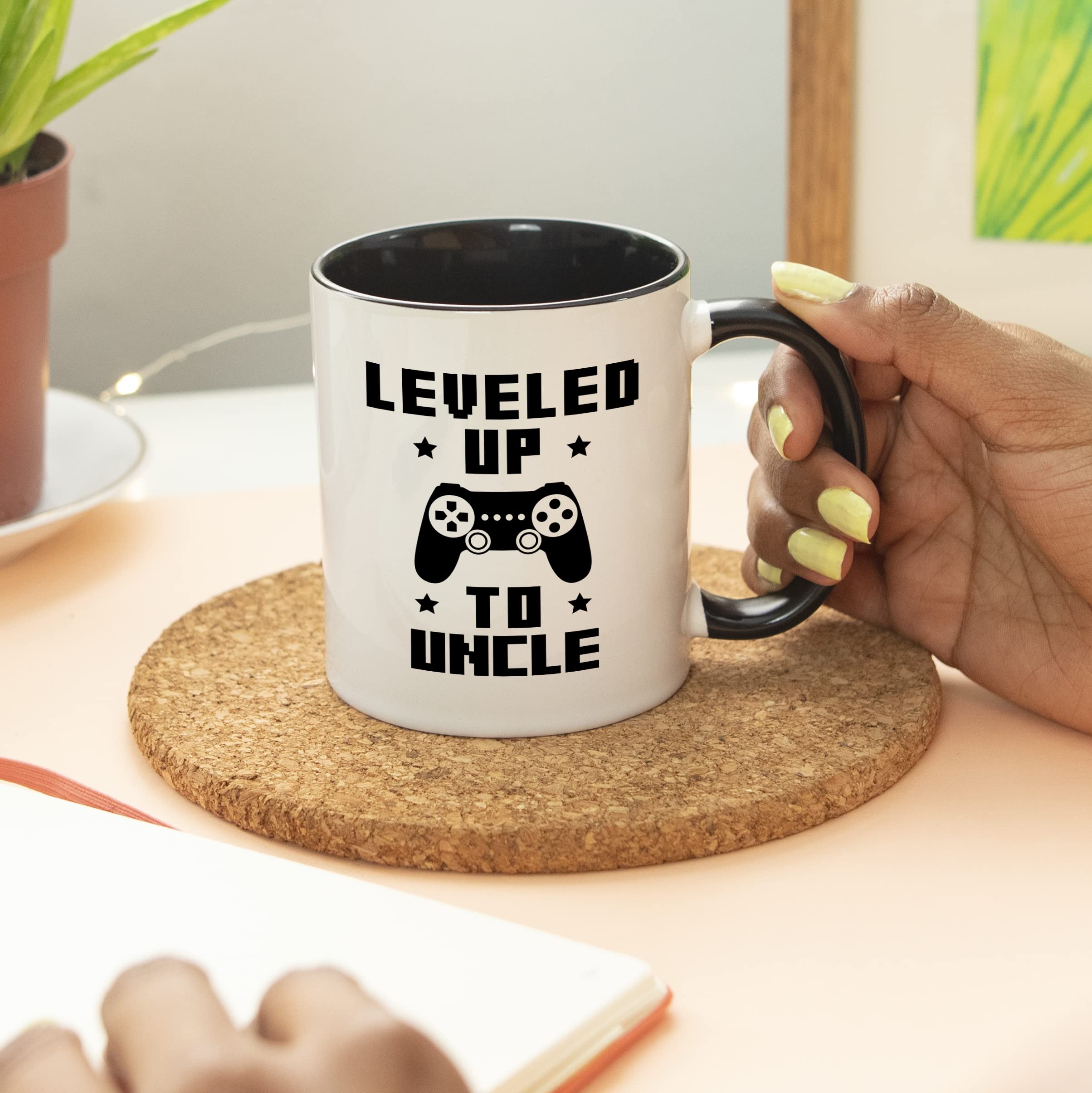 YouNique Designs Uncle Announcement Mug  11 Ounces  First Time Uncle Coffee Mug  Youre Going To Be an Uncle  Baby Announcement Cup Uncle  New Uncle Mug for Brother (Black Handle)