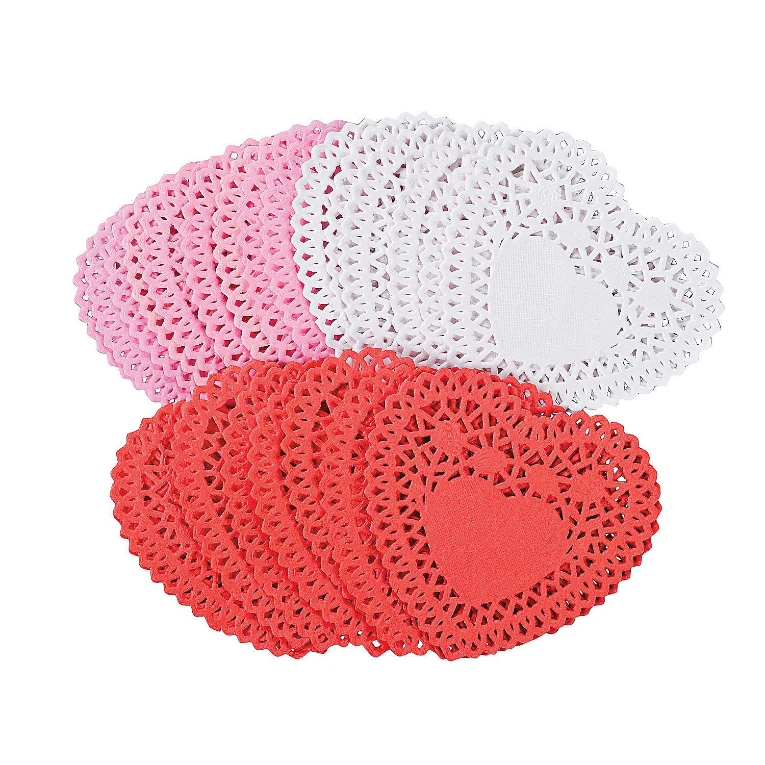 Mini Valentine Heart Paper Doilies - 100 Pack - 3.5 Inch - Home Decorations, Crafts For Kids And Fun Home Activities