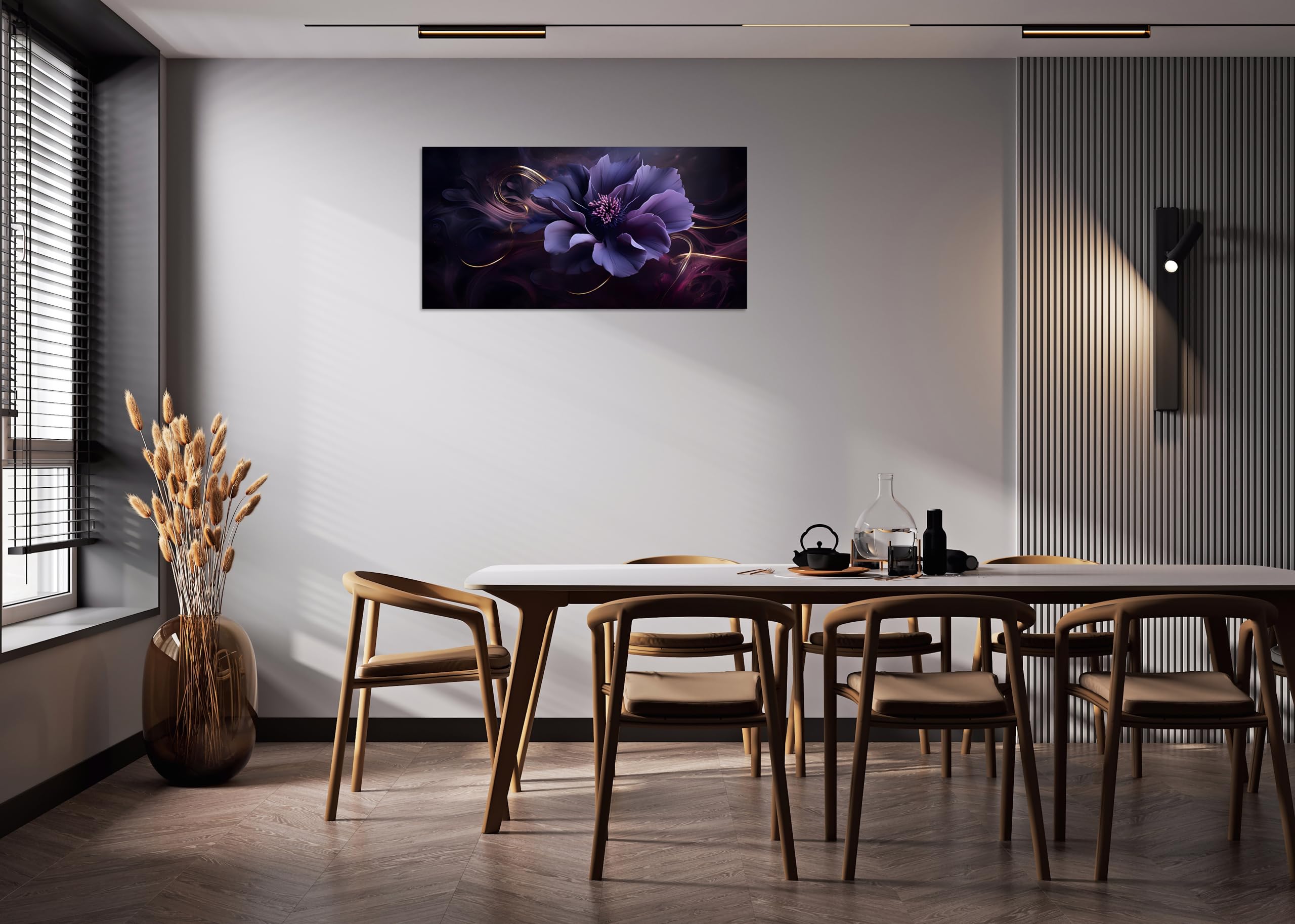 Tutubeer 1 Panel Purple Wall Canvas Purple Canvas Pictures Abstract Purple Flower Print On Canvas Purple Abstract Canvas Wall Ar