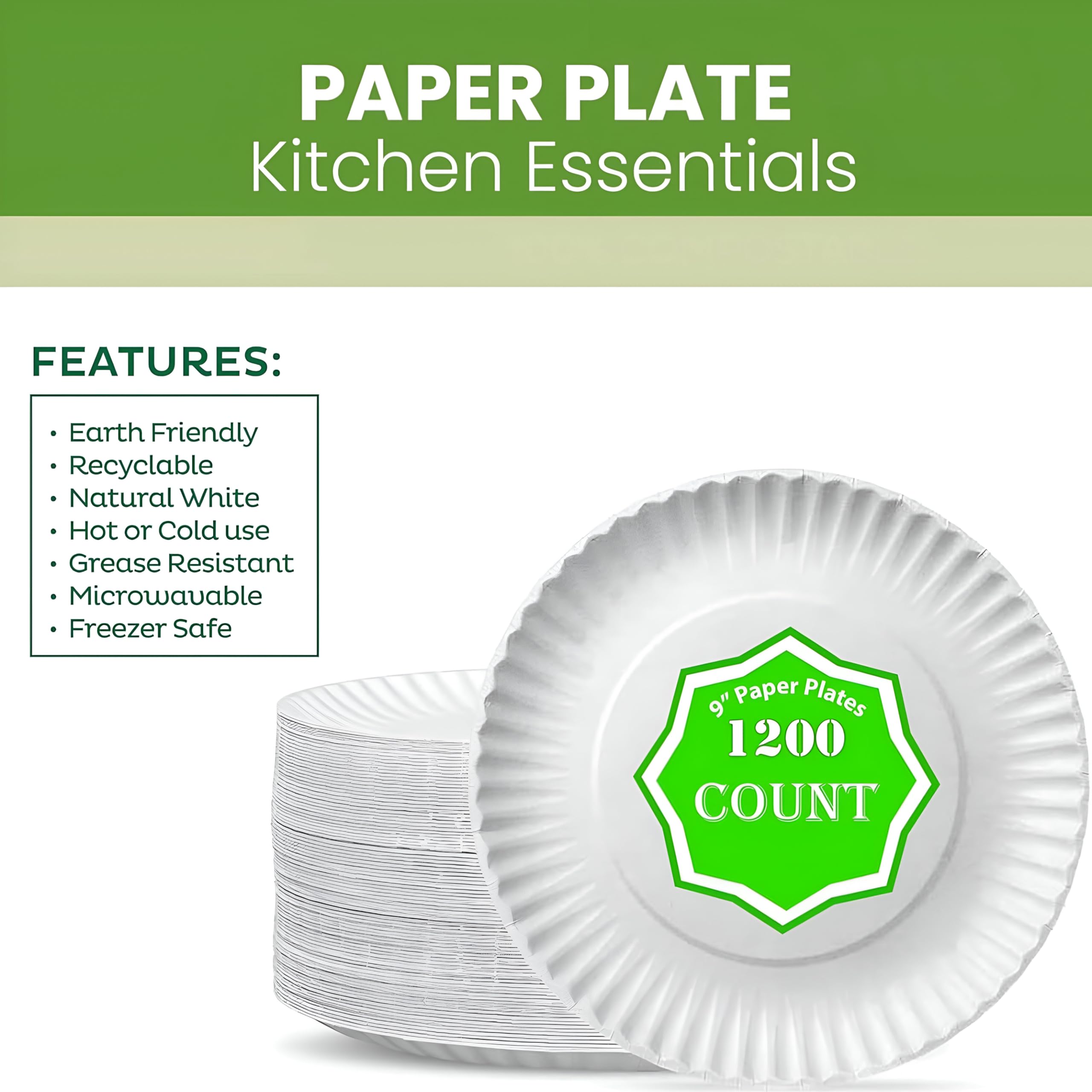 Perfect Stix 9'' Paper Plates- Case Of 1,200Ct