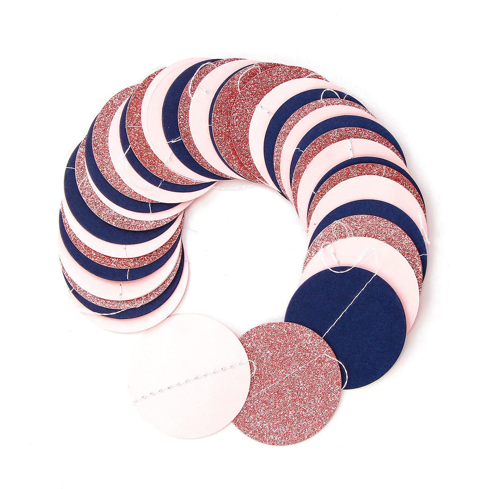 Navy-Blue Pink Rose-Gold Gender-Reveal Decorations - 52Ft Party Streamers Garland Backdrop Banner Decor,Baby Bridal Shower Engag