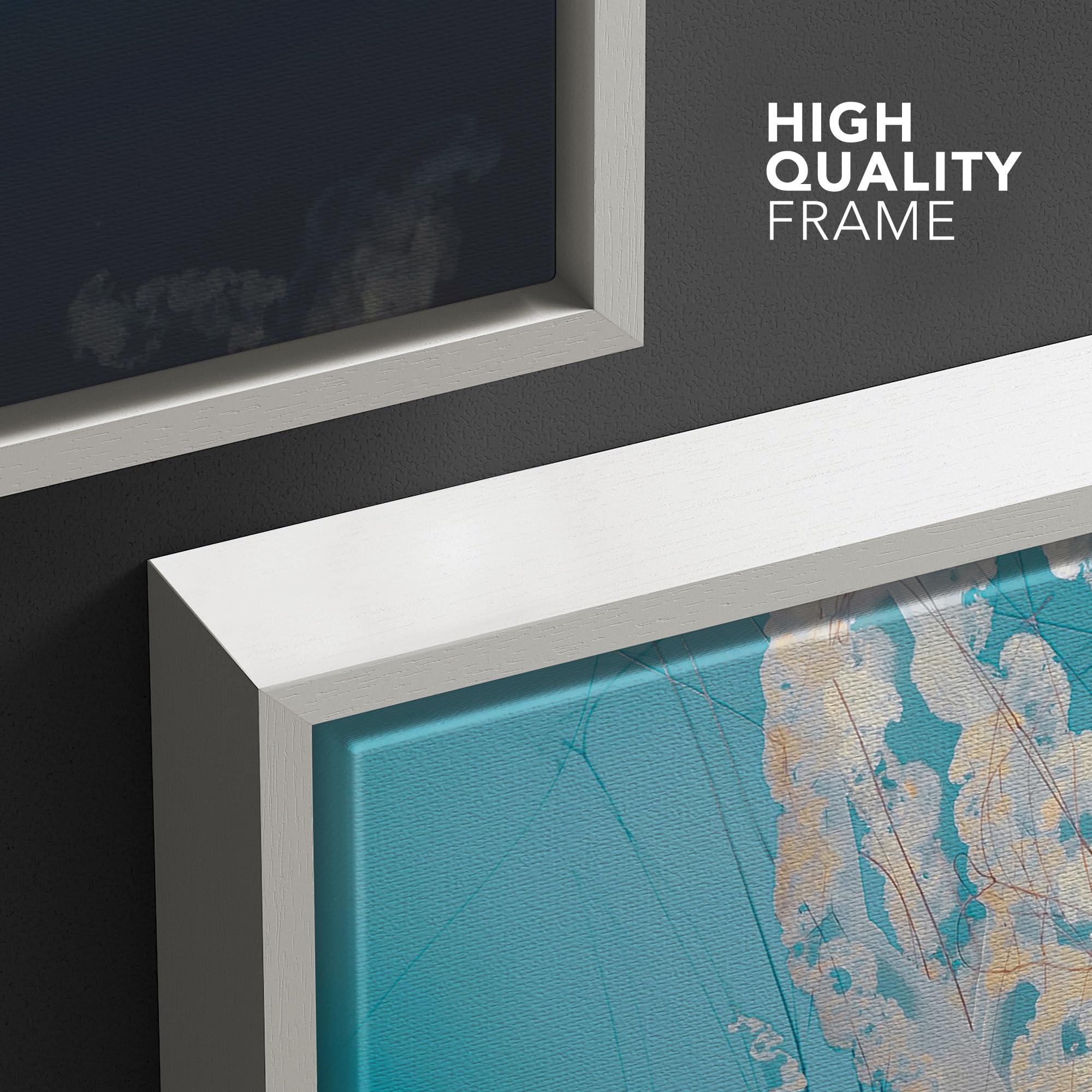 Wall26 Framed Canvas Print Wall Art Jellyfish Floating In Deep Blue Ocean Animals Photography Realism Rustic Scenic Landscape Wi