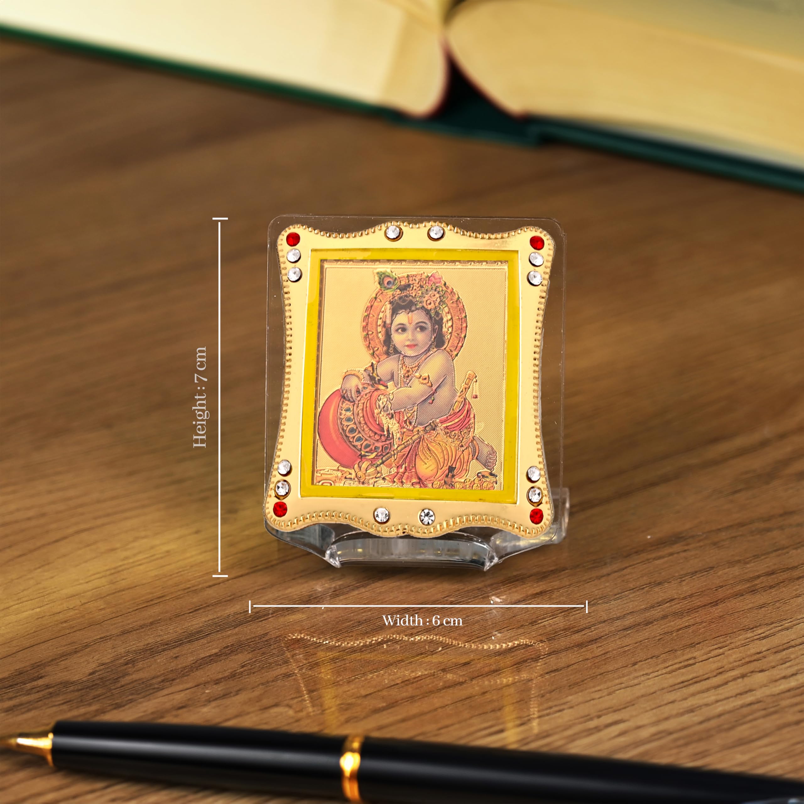 Shoppersduniya Laddu Gopal Little Krishna Idol for Car Dashboard Showpiece Office Home Dcor
