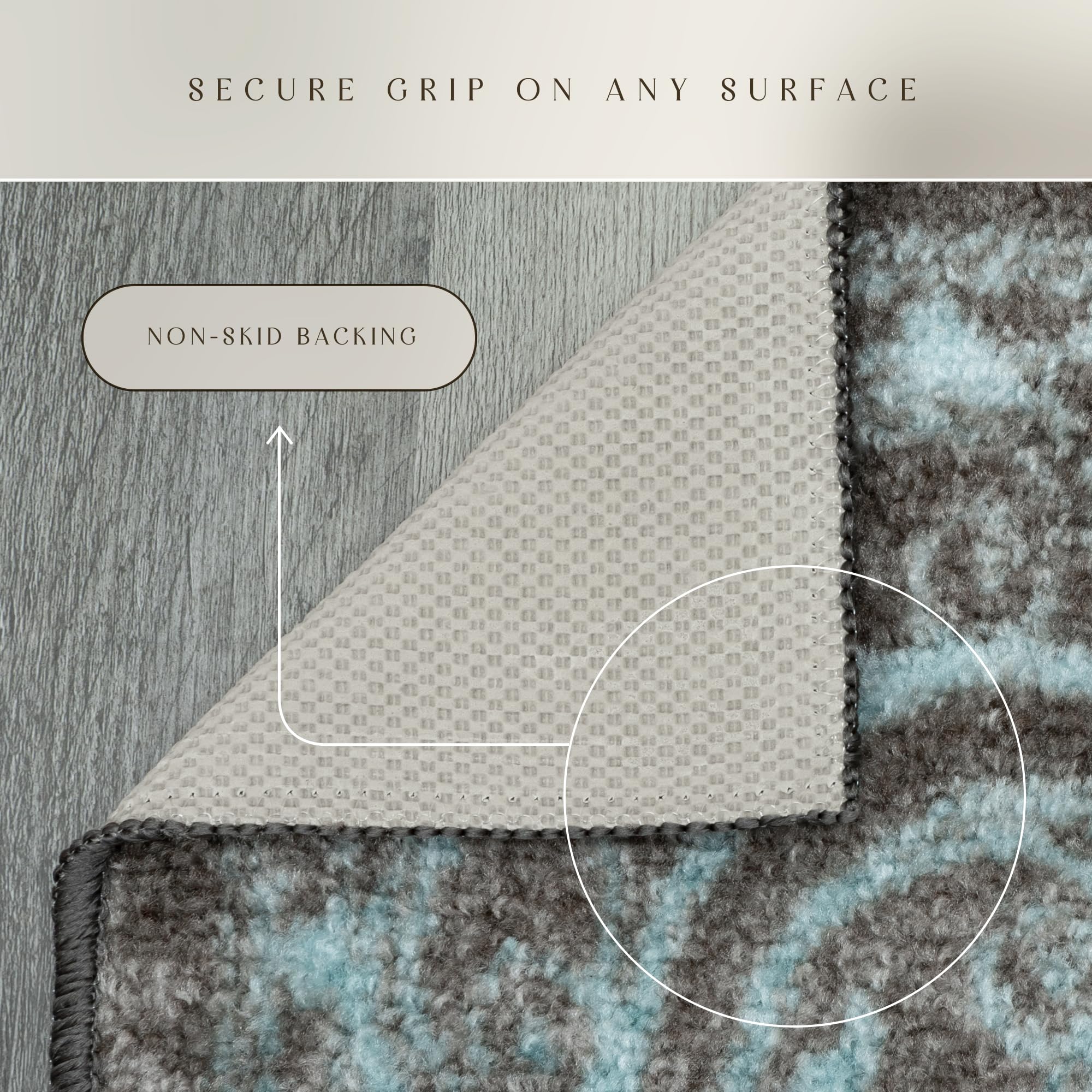 Maples Rugs Pelham Transitional Area Rugs - Made in USA - Low Pile, Non Slip, Pet-Friendly Mat for Bedroom, Office, Living & Din